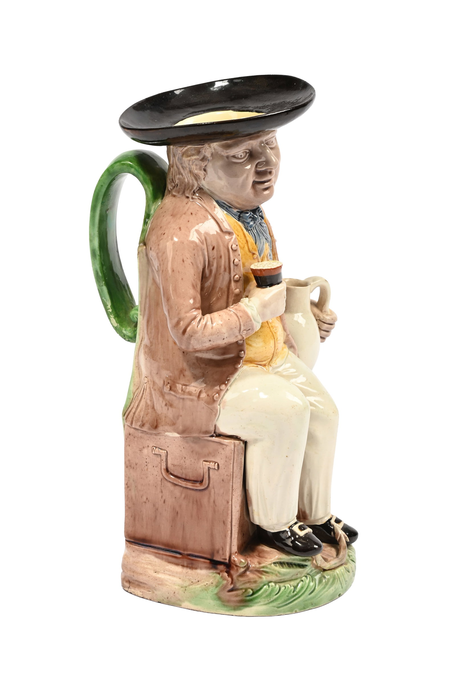 A STAFFORDSHIRE CREAMWARE 'SAILOR' TOBY JUG OF RALPH WOOD TYPE, LATE 18TH CENTURY - 2