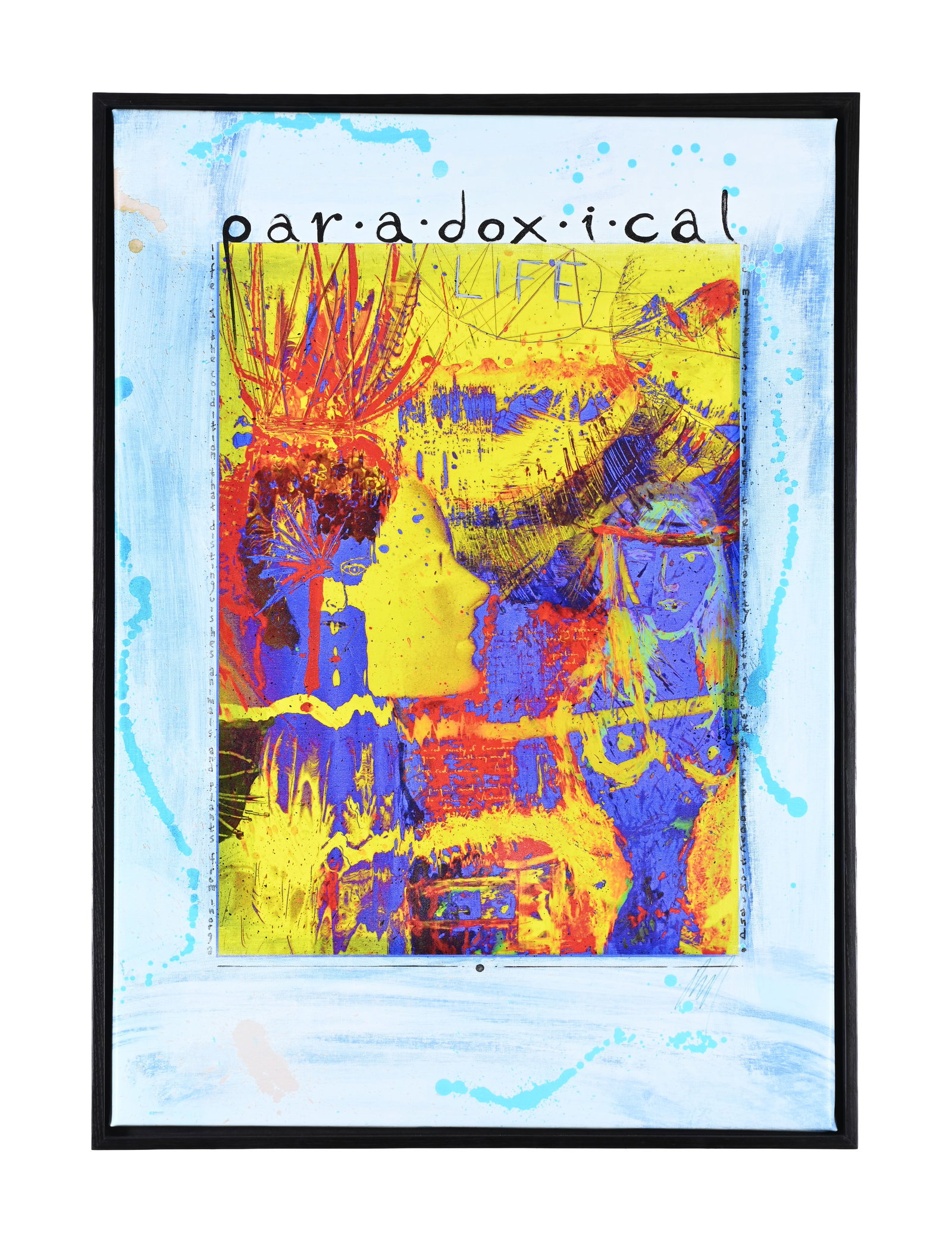 RAPHAEL MAZZUCCO (CANADIAN B. 1965), PARADOXICAL LIFE: RAPHAEL MAZZUCCO (CANADIAN B. 1965) PARADOXICAL LIFE Mixed media on canvas Signed (lower right) 96.5 x 69cm (37 x 27in.) Condition Report: The work is framed and appears to be in good original