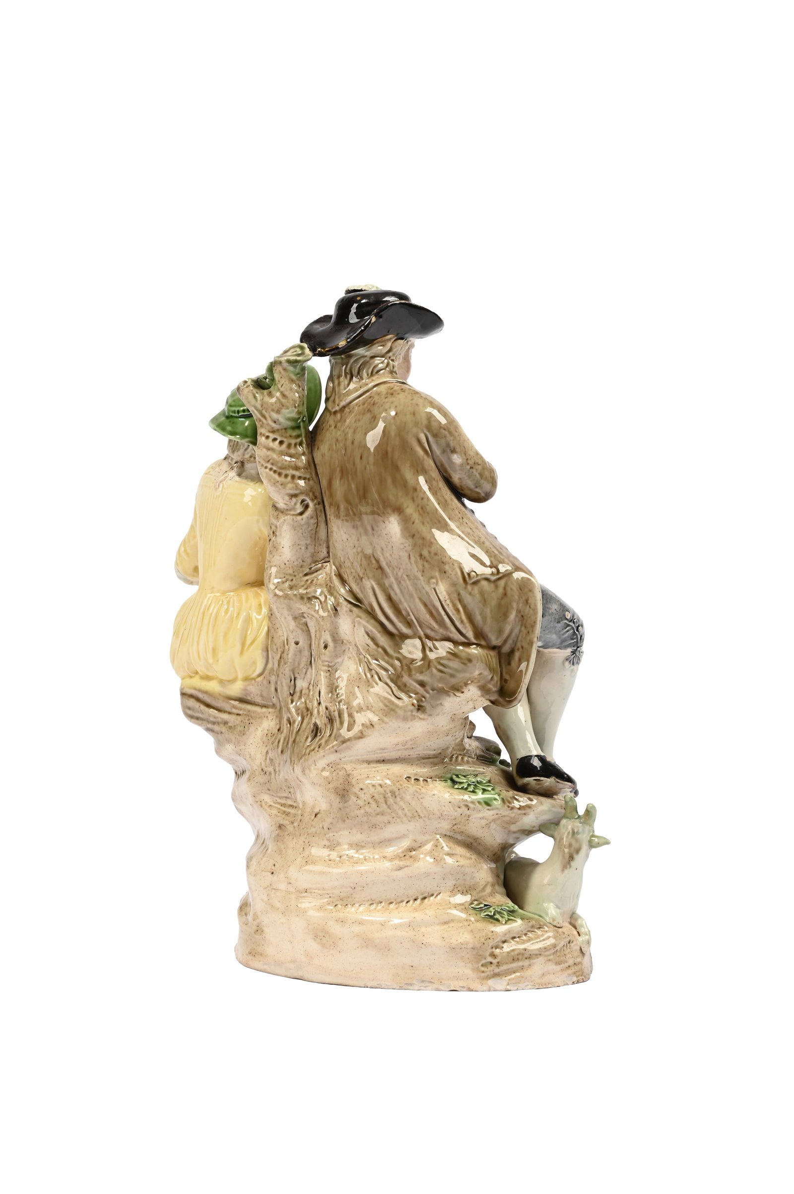 A RALPH WOOD CREAMWARE GROUP OF A SHEPHERD AND COMPANION, CIRCA 1780 - 3