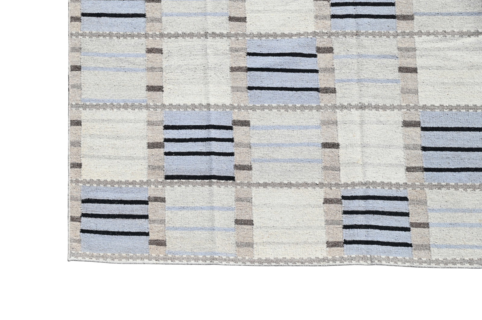 A FLAT WOVEN SWEDISH STYLE KELIM, MODERN - 3