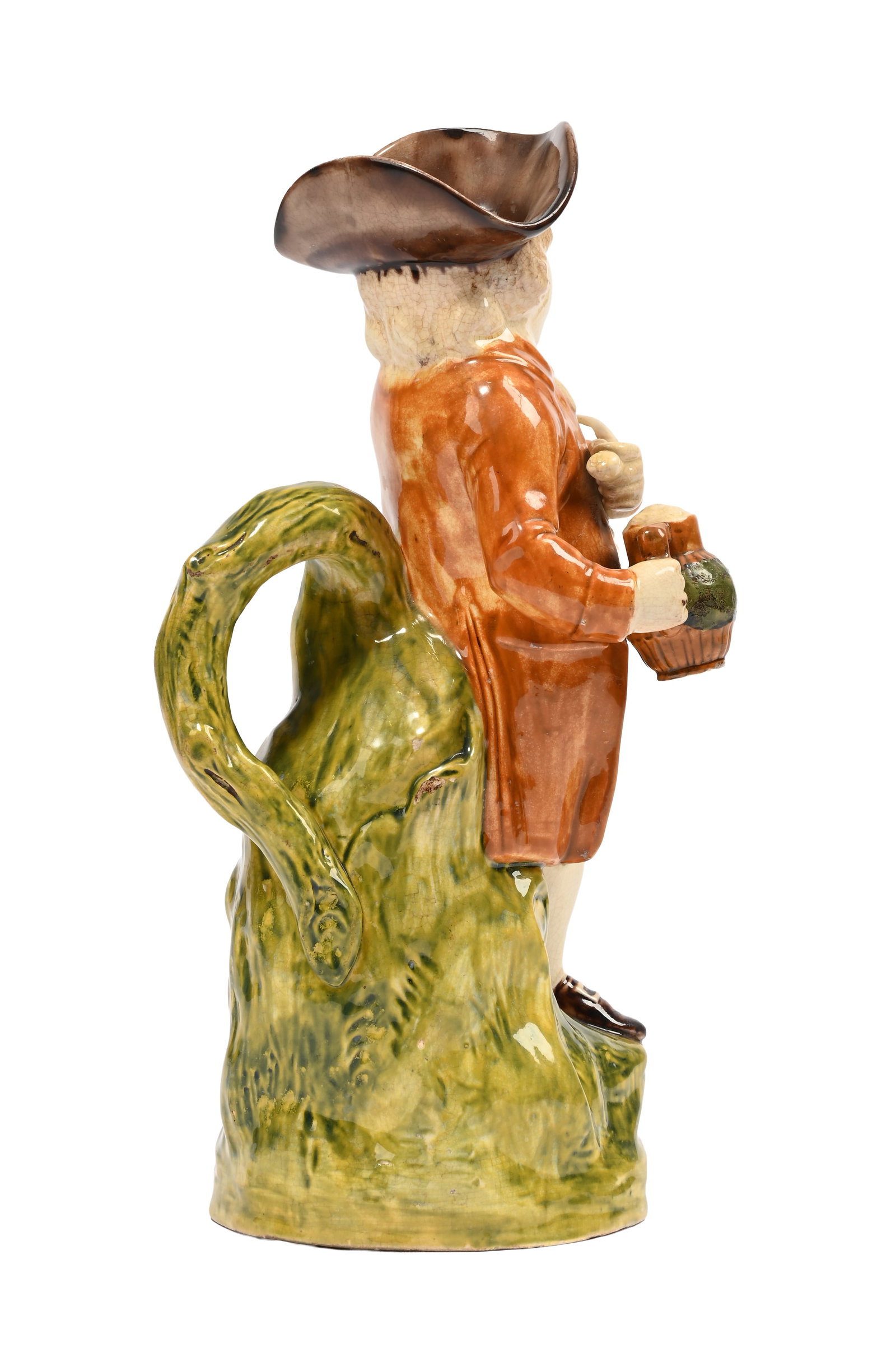 A STAFFORDSHIRE CREAMWARE 'HEARTY GOODFELLOW' TOBY JUG, CIRCA 1800 - 3
