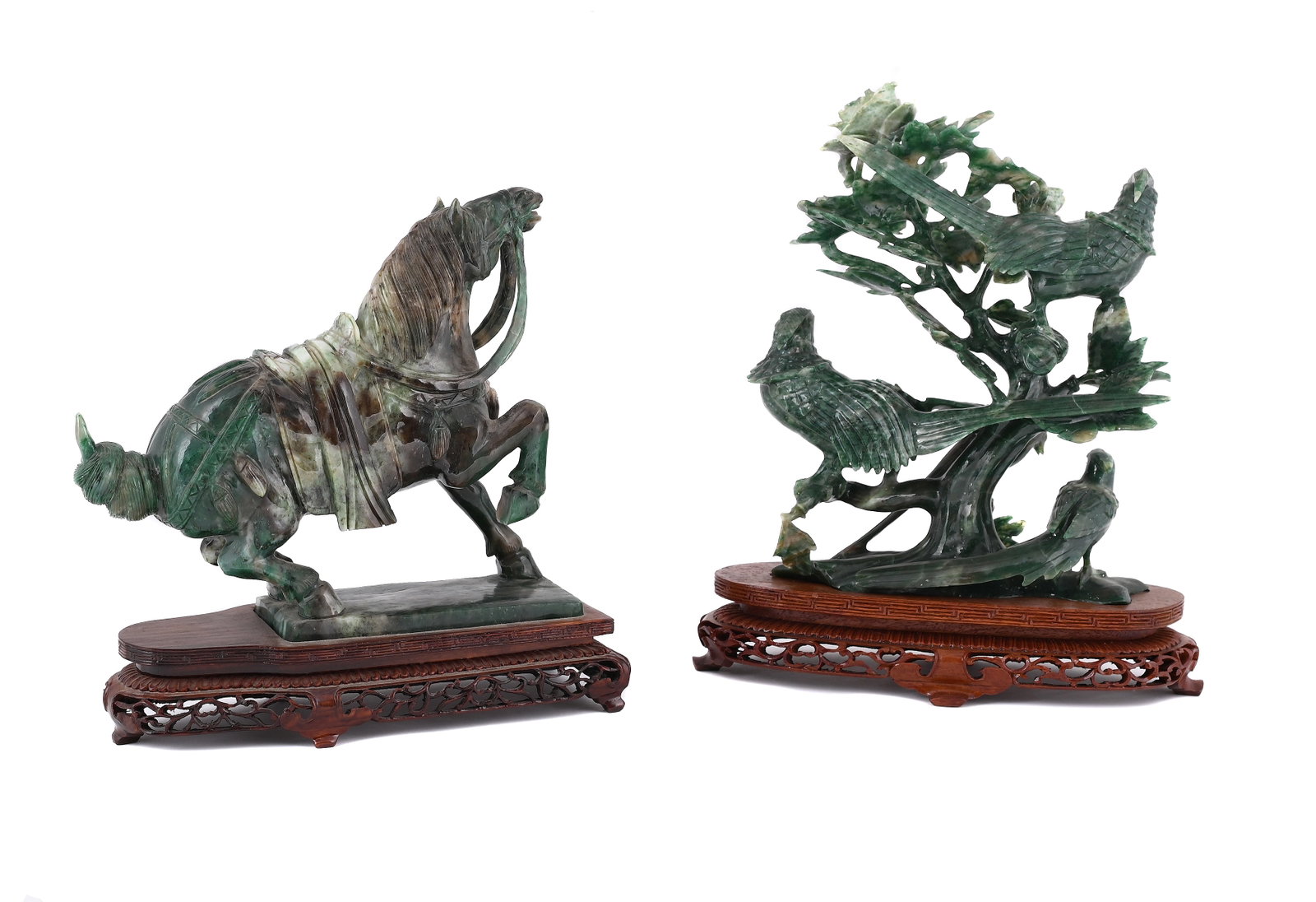 A CHINESE SERPENTINE JADE CARVING OF PHEASANT, 20TH CENTURY - 2