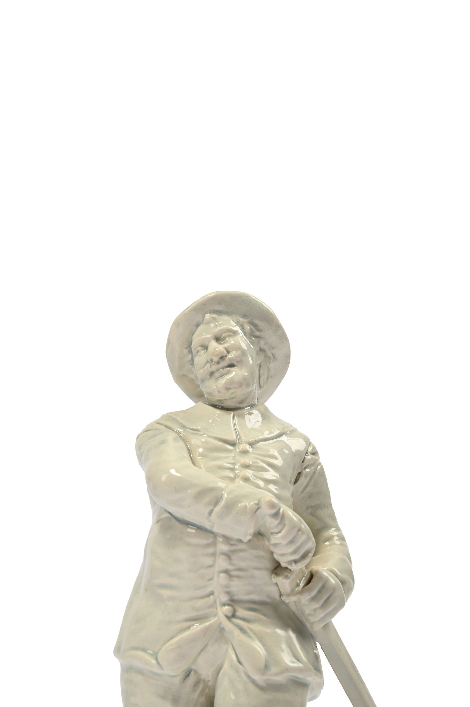 A STAFFORDSHIRE PEARLWARE FIGURE OF ADMIRAL VAN TROMP OF RALPH WOOD TYPE, CIRCA 1785 - 2