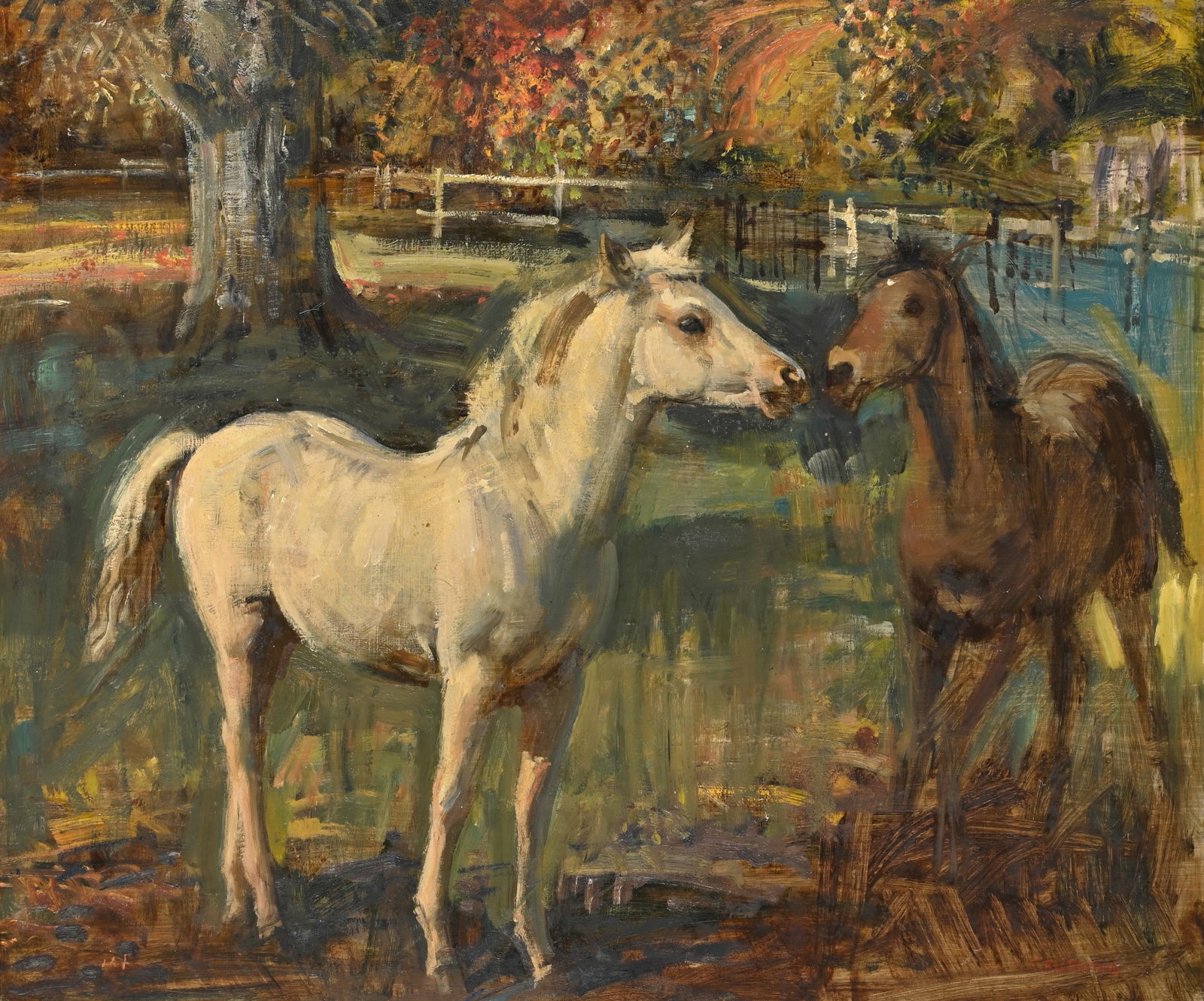λ THOMAS SHERWOOD LA FONTAINE (BRITISH 1915-2007), TWO PONIES - 2