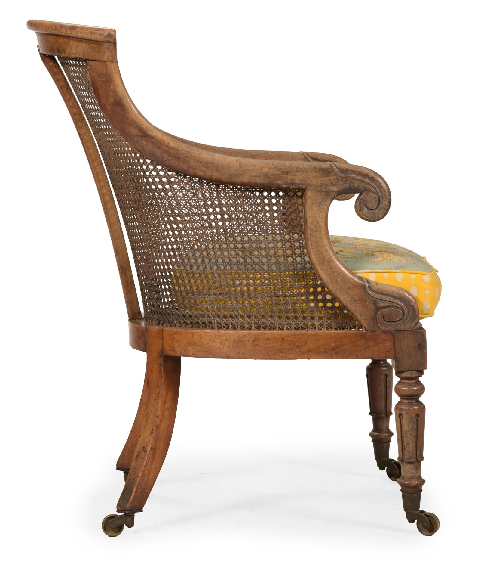 A WILLIAM IV MAHOGANY BERGÈRE ARMCHAIR, CIRCA 1835 - 3