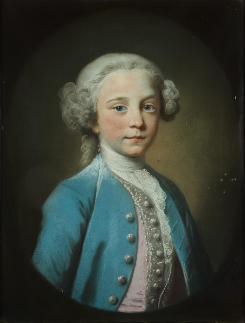 ATTRIBUTED TO GEORGE KNAPTON (ENGLISH 1698-1778), PORTRAITS OF A BOY AND GIRL - 2
