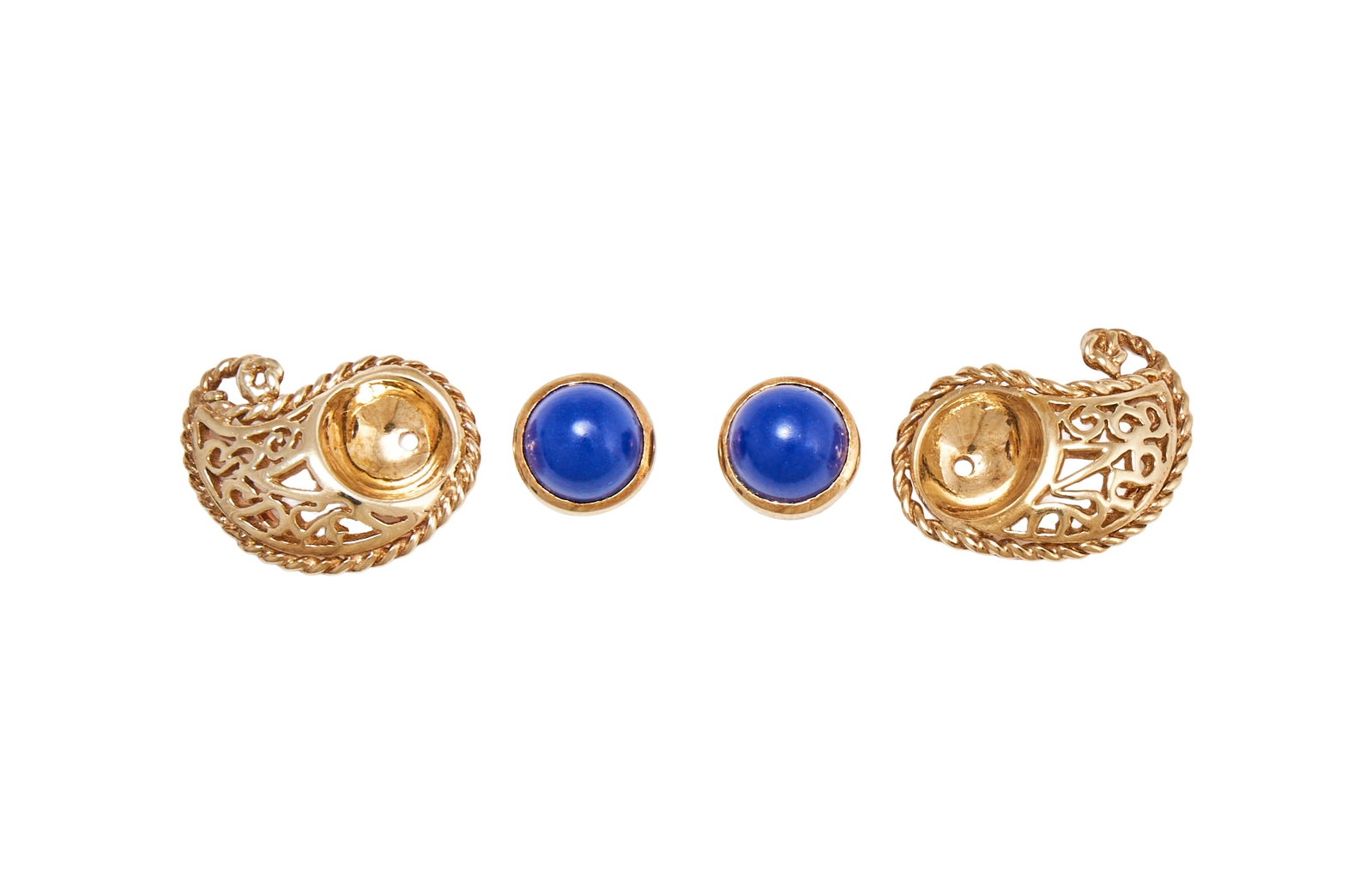 CASSANDRA GOAD, A PAIR OF LAPIS LAZULI EARRINGS - 2