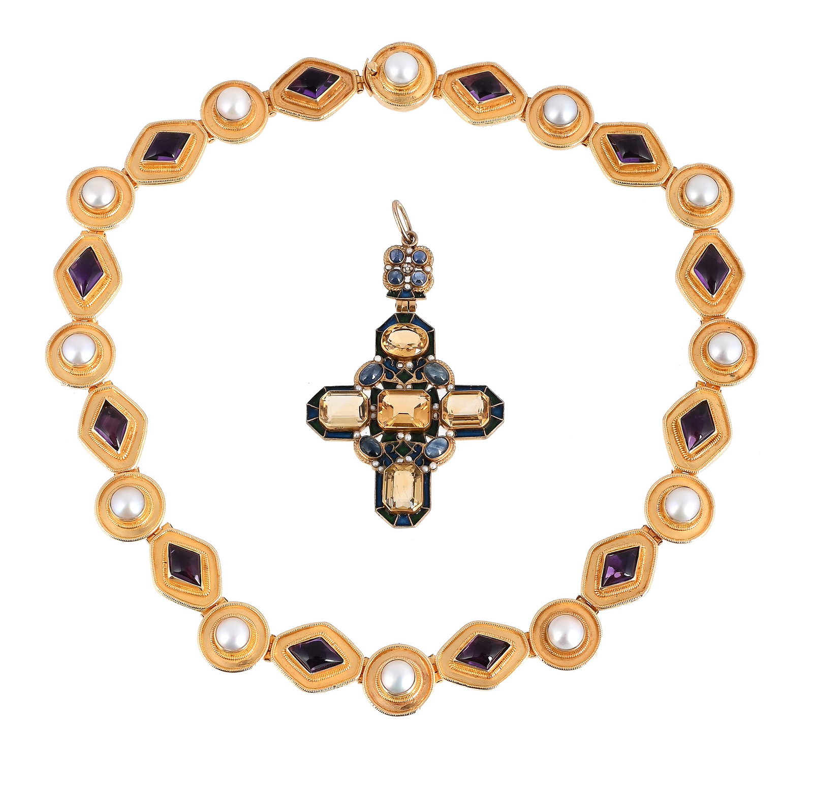 METROPOLITAN MUSEUM OF ART, AN AMETHYST AND FRESHWATER CULTURED PEARL NECKLACE (1 of 1)