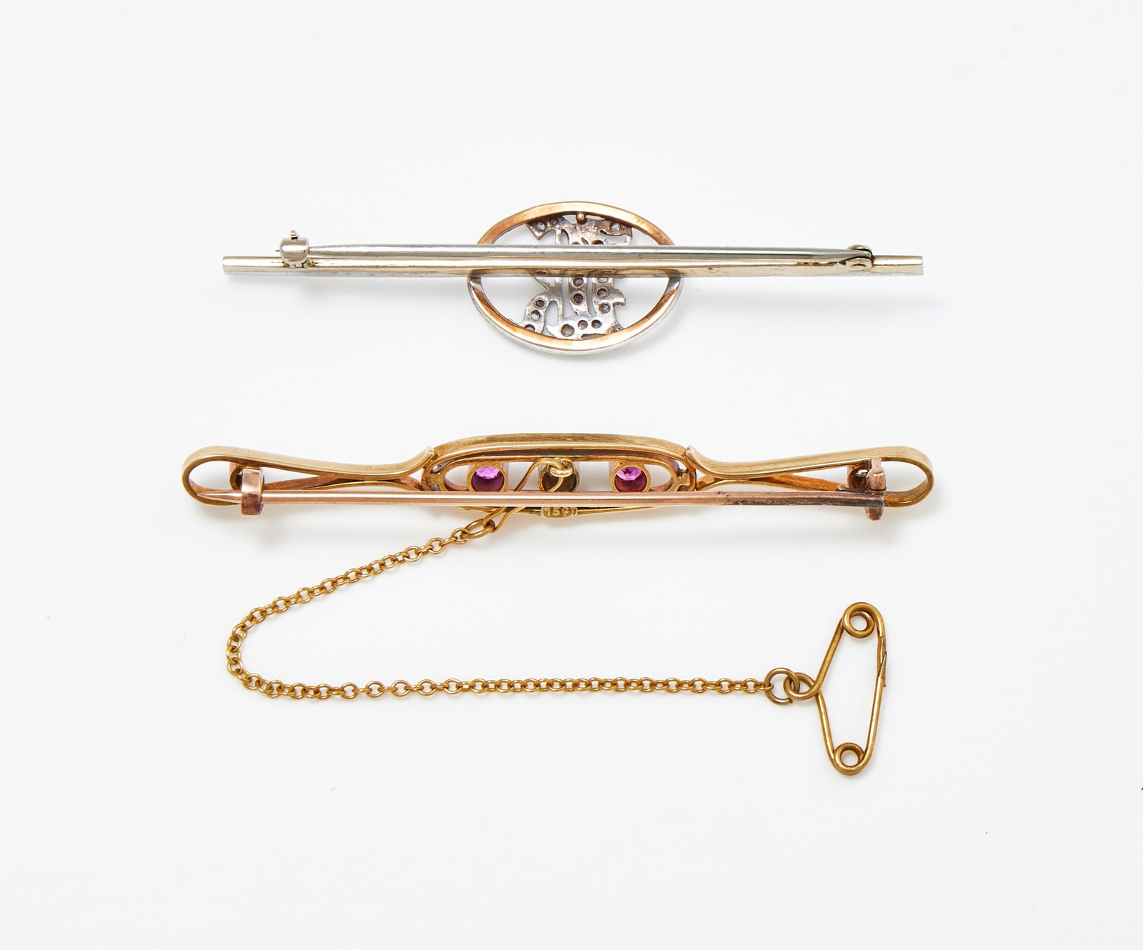 TWO EARLY 20TH CENTURY BAR BROOCHES - 2