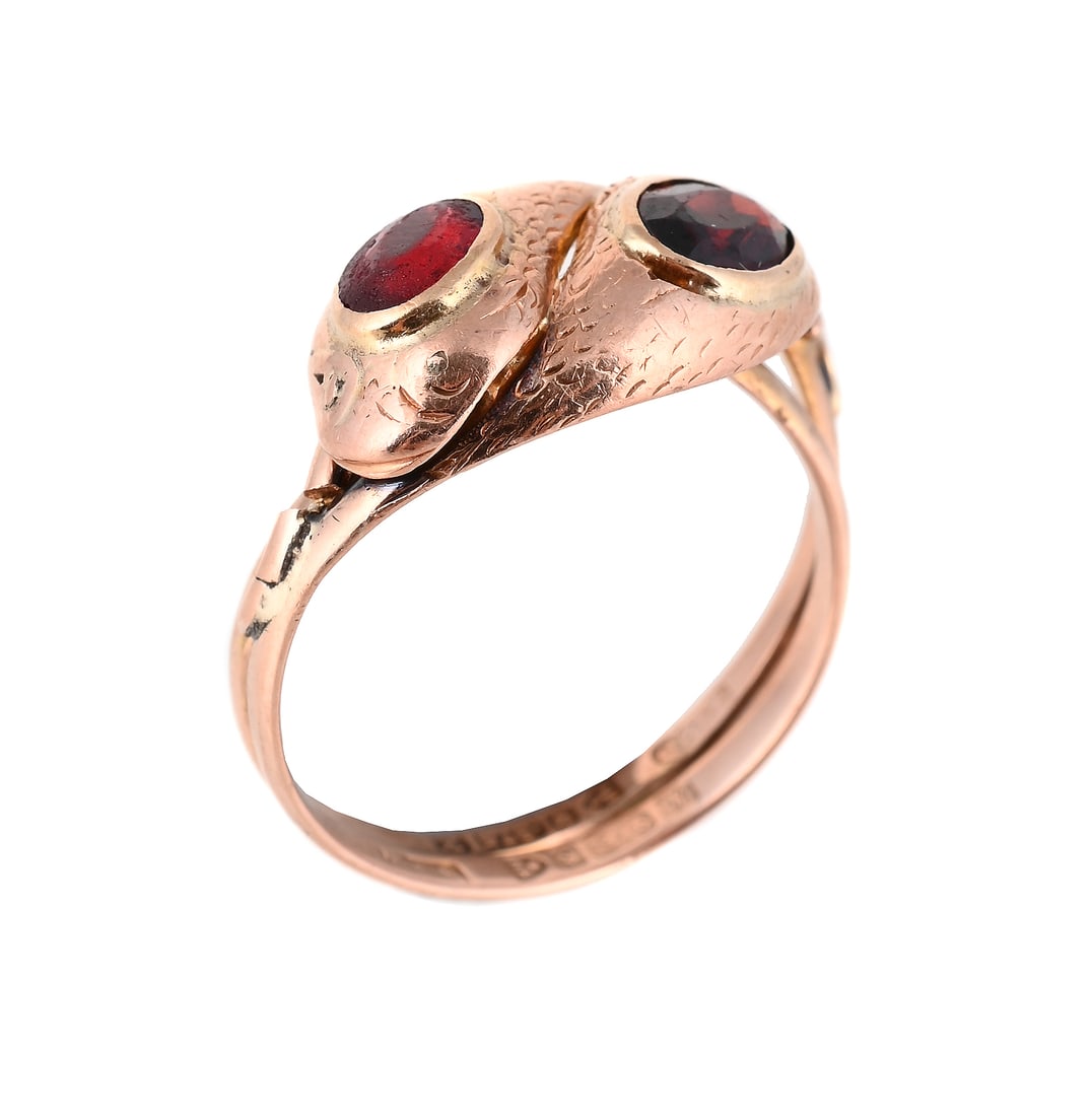 W H TANDY & SONS, A DOUBLE SERPENT RING, CHESTER 1910 (1 of 1)