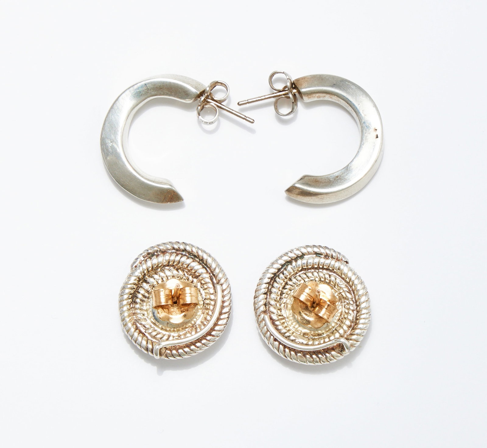 CASSANDRA GOAD, A PAIR OF BLUE TOPAZ EARRINGS, AND TIFFANY & CO., A PAIR OF HOOP EARRINGS - 3