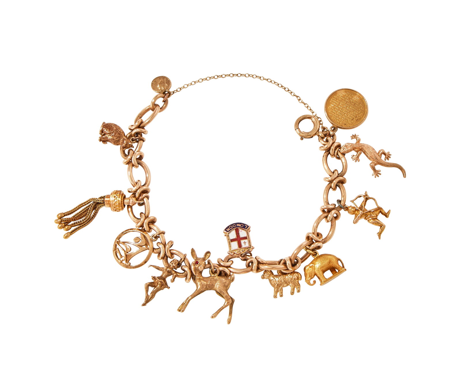 A FANCY LINK CHARM BRACELET (1 of 1)