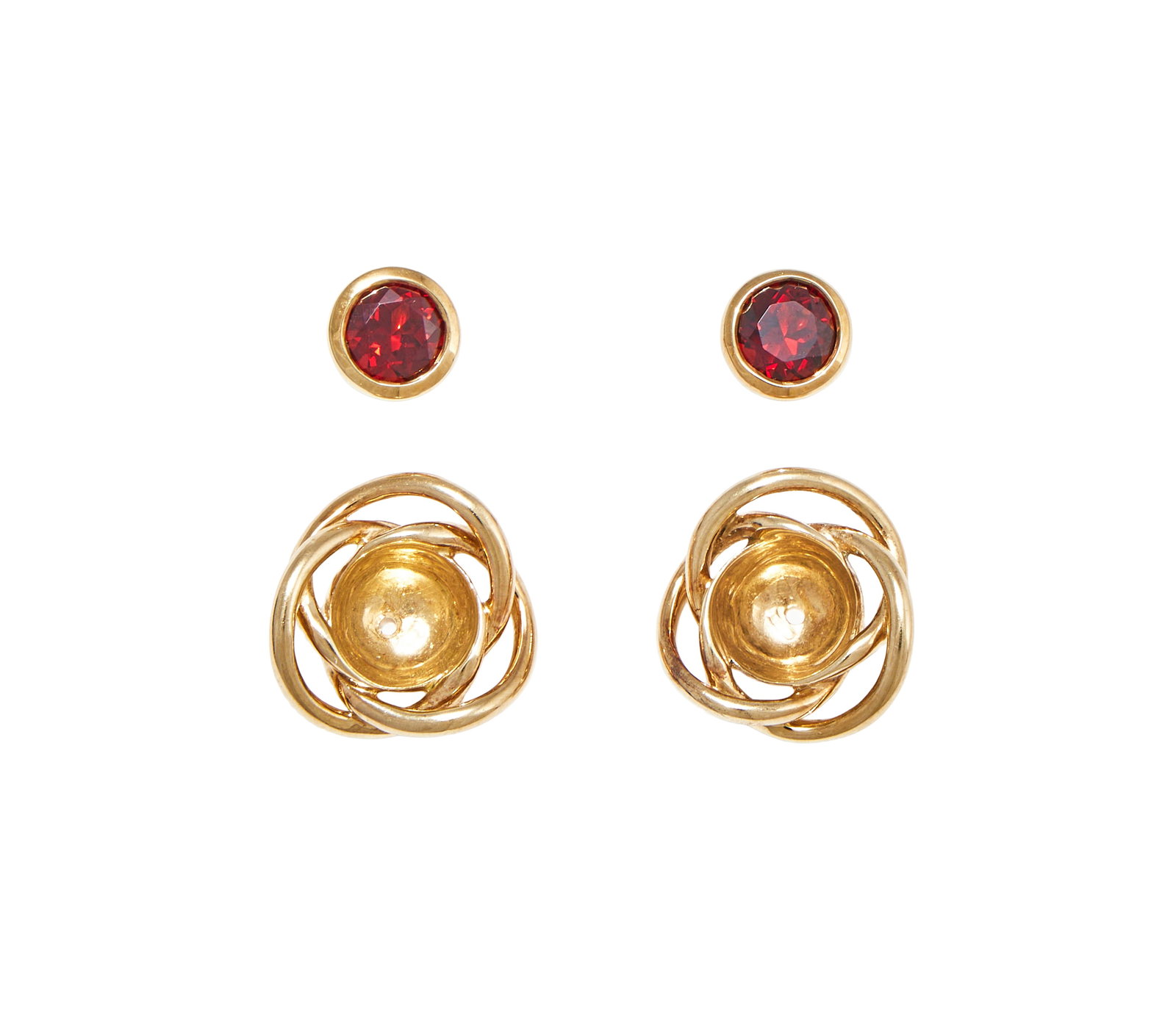 CASSANDRA GOAD, A PAIR OF GARNET EARRINGS - 2