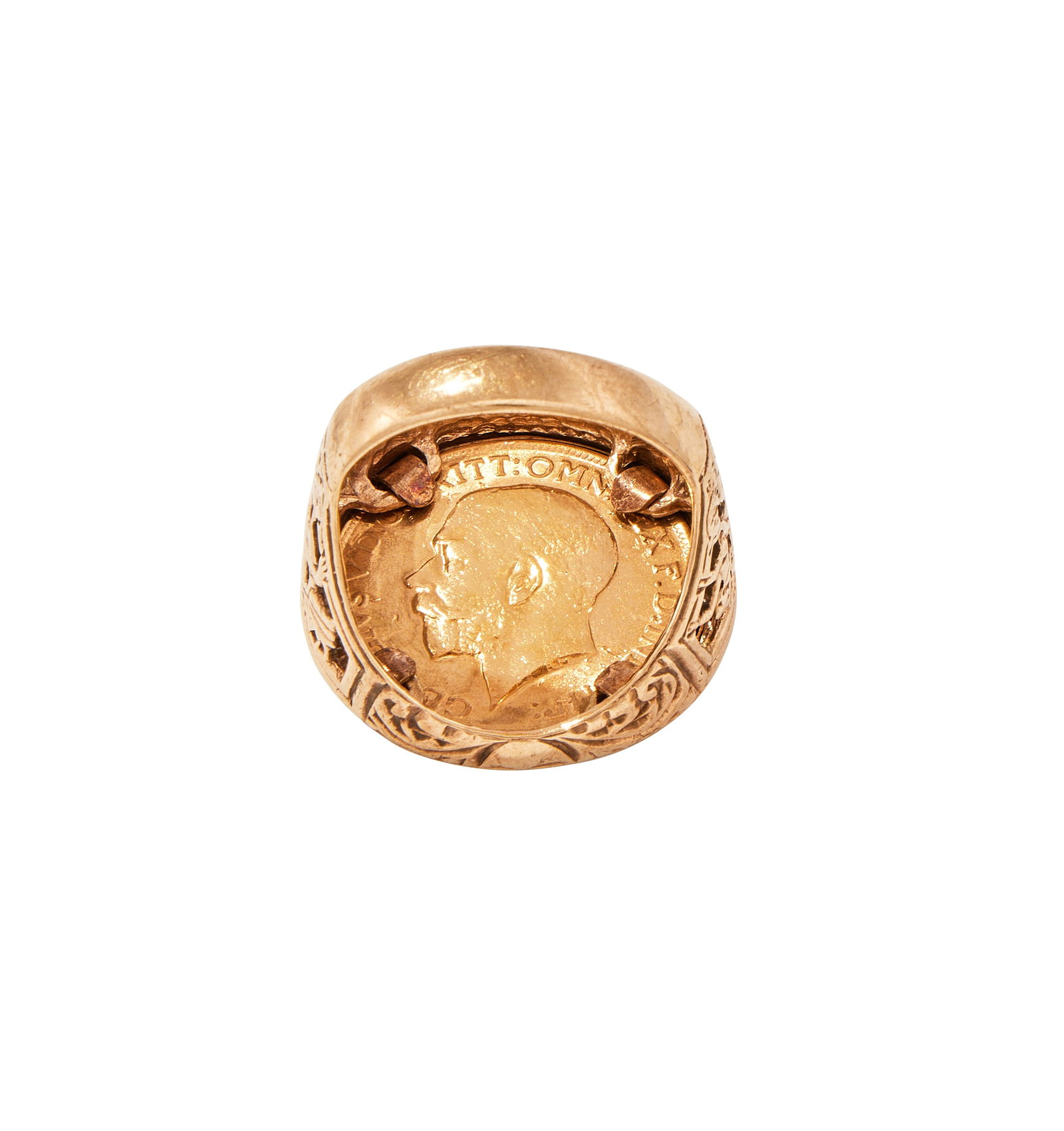 A SOVEREIGN DRESS RING - 2