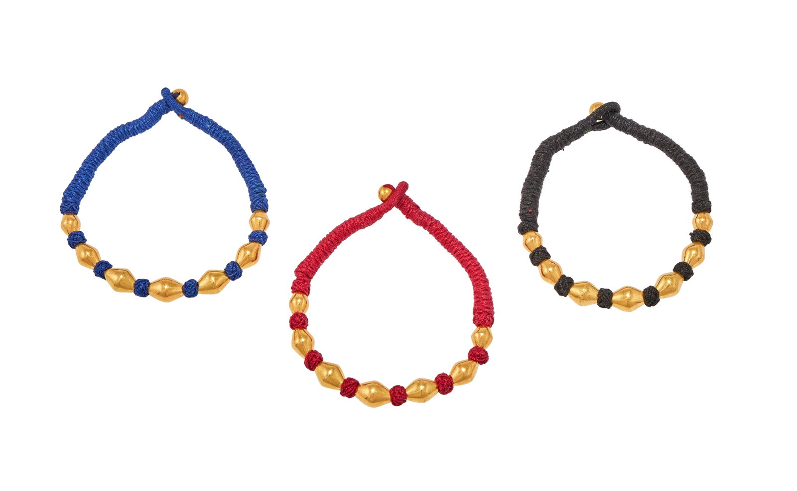 THREE POLISHED BEAD BRACELETS (1 of 1)