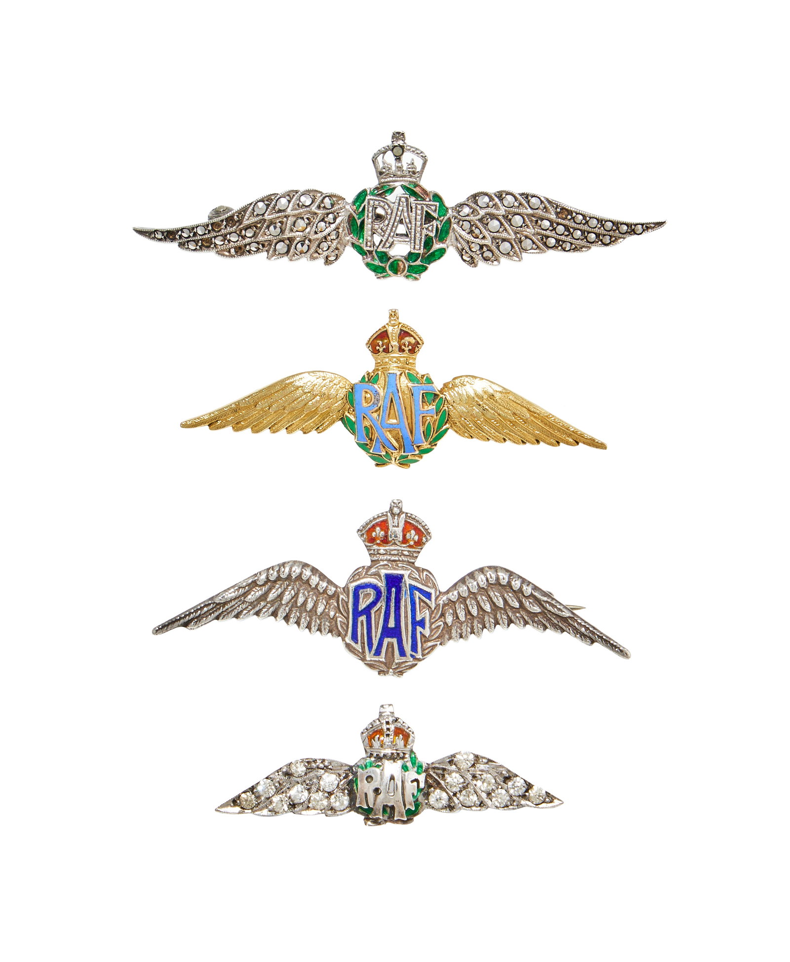 FOUR RAF SWEETHEART BROOCHES (1 of 2)