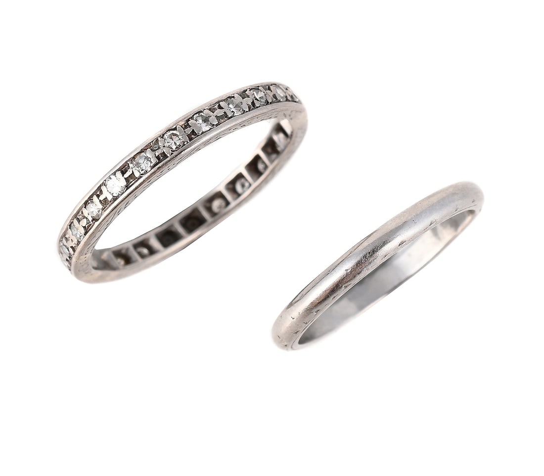 A DIAMOND ETERNITY RING AND A BAND RING (1 of 1)