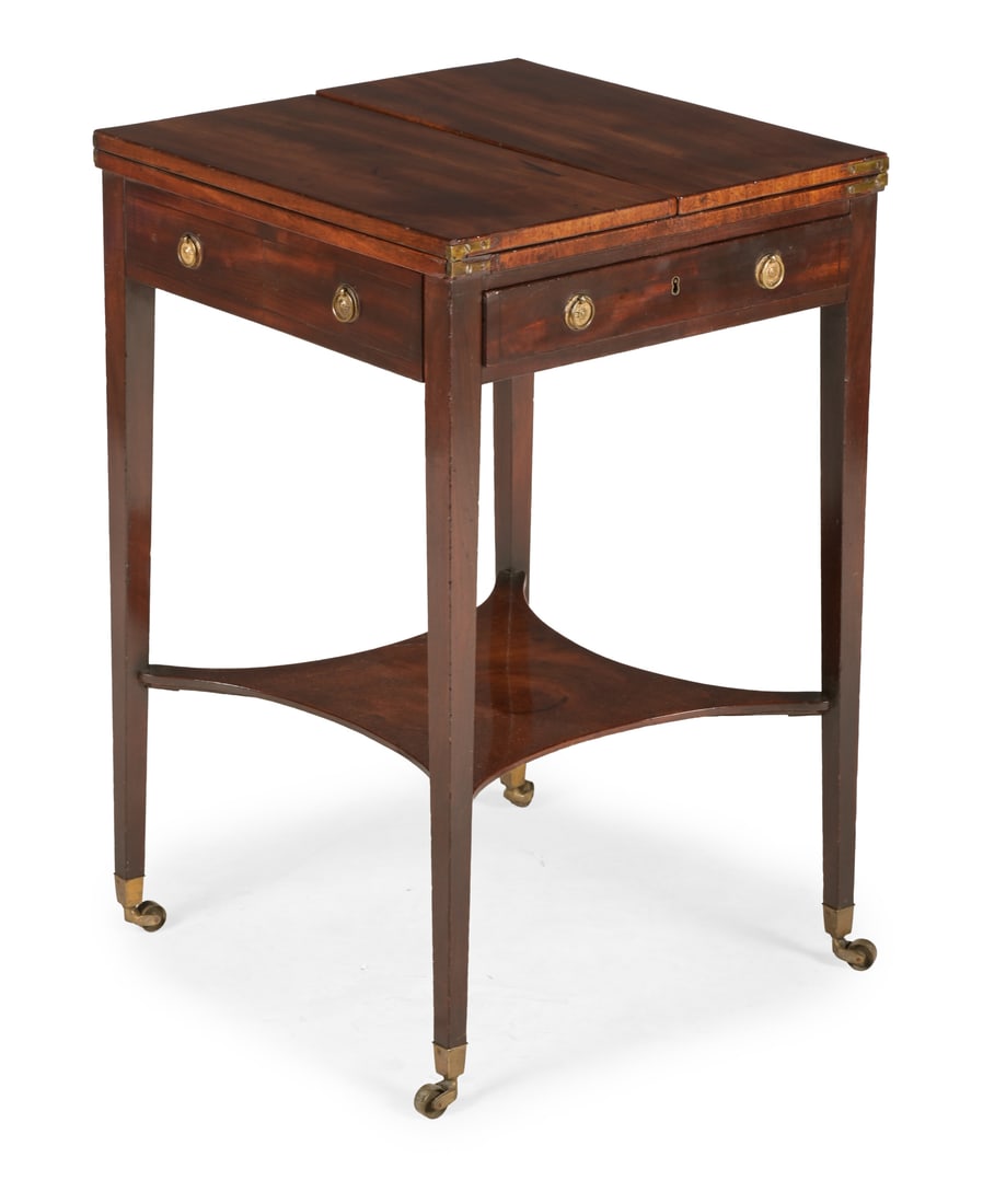 A GEORGE III MAHOGANY PATIENCE TABLE, CIRCA 1790 (1 of 4)