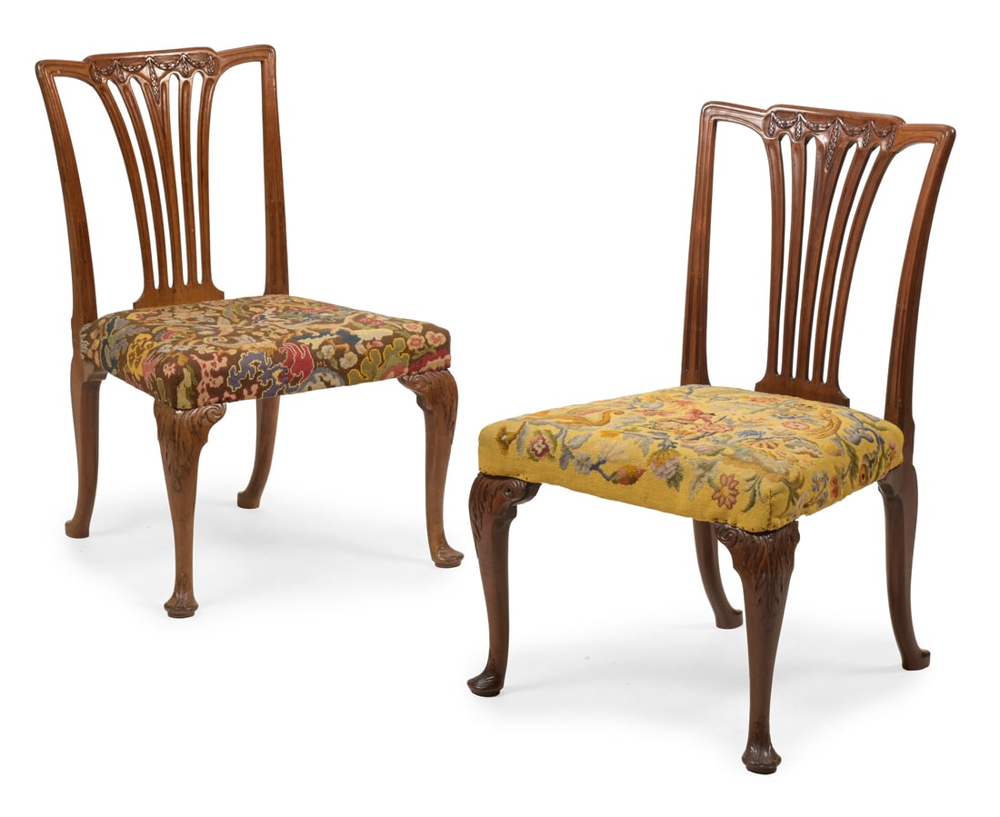 A PAIR OF GEORGE III MAHOGANY CHAIRS, CIRCA 1770 (1 of 3)