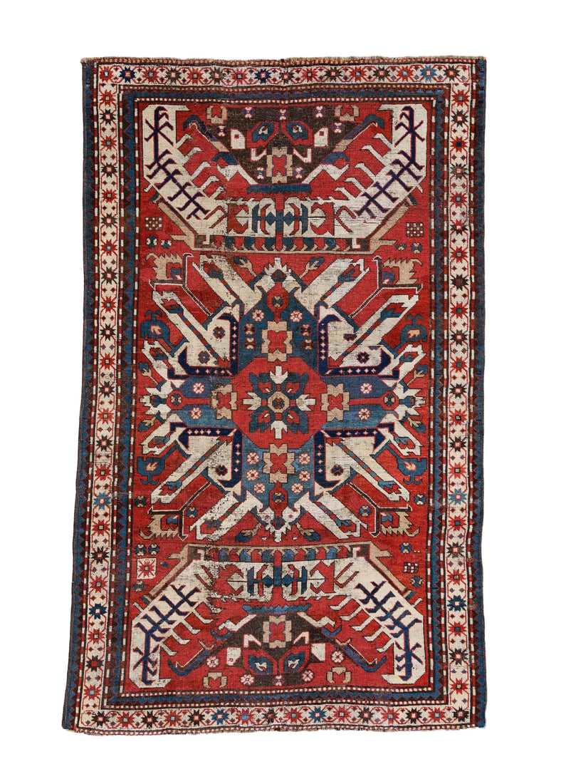 A CHELABERD 'EAGLE' KAZAK RUG, SOUTH CAUCASUS, LATE 19TH CENTURY (1 of 3)