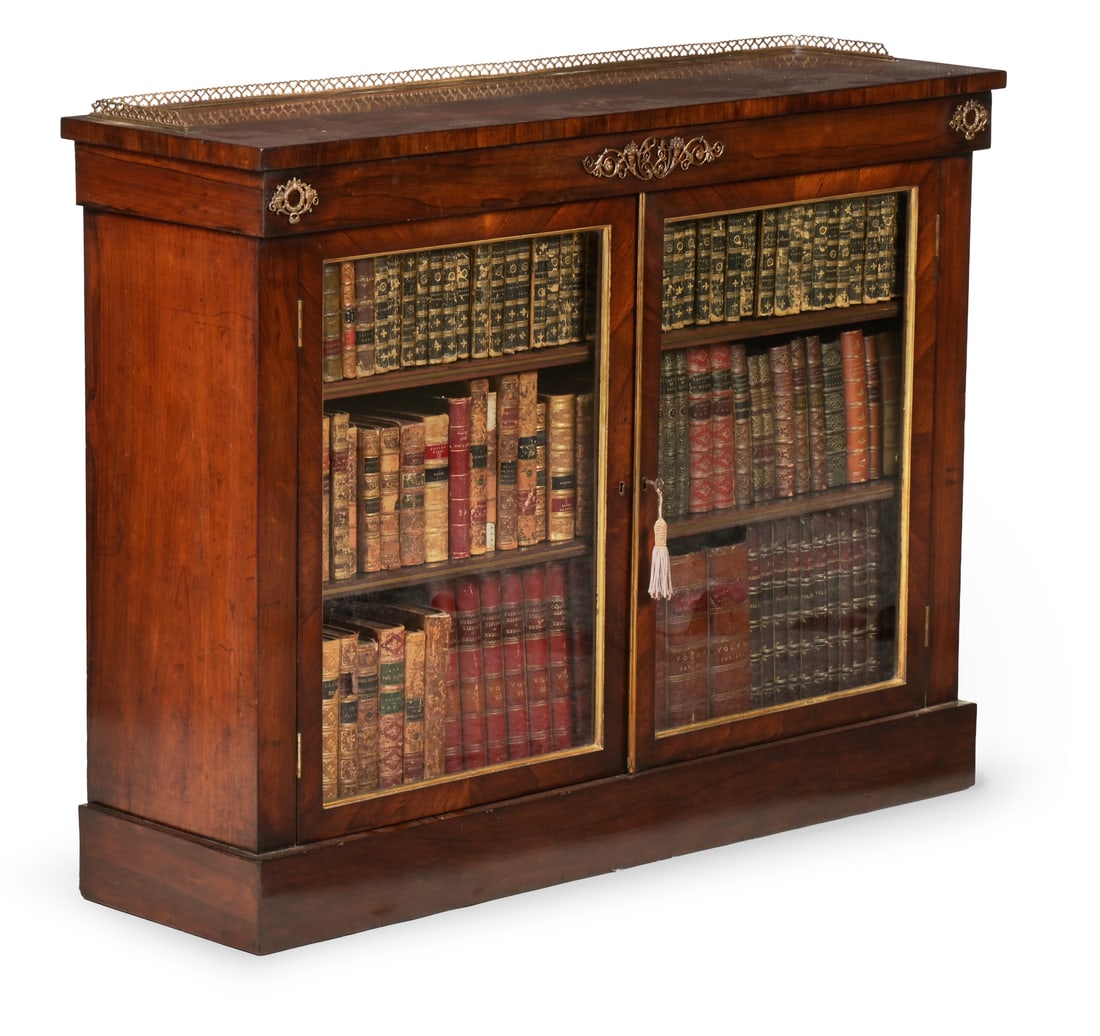 Y A REGENCY ROSEWOOD, GILT BRASS AND PARCEL GILT MOUNTED SIDE CABINET, CIRCA 1820 (1 of 3)