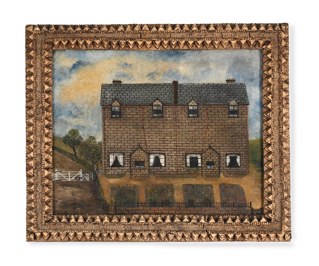 ENGLISH NAÏVE SCHOOL (19TH CENTURY), RAILWAY COTTAGES AT NEWBIGGIN STATION (1 of 4)