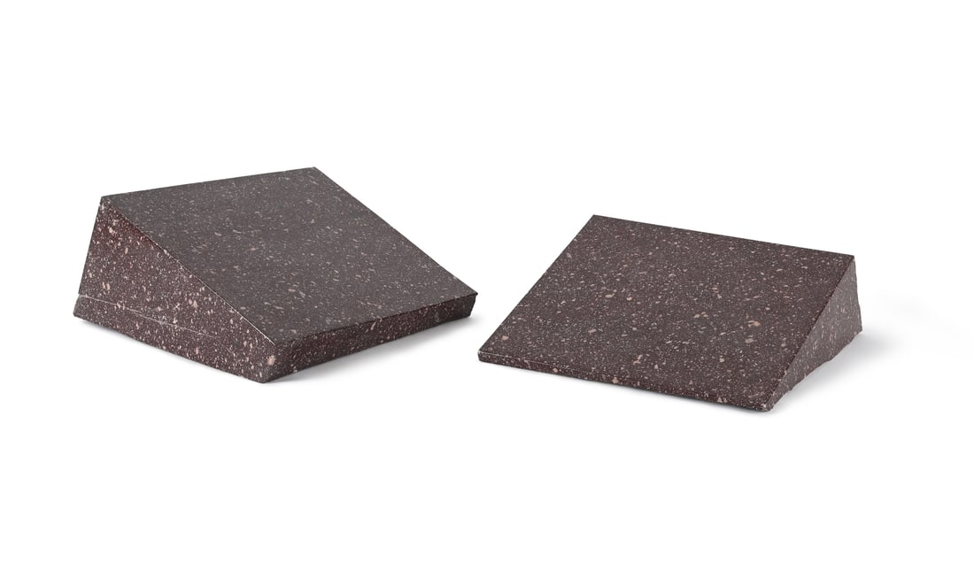 TWO LARGE SECTIONS OF PART POLISHED EGYPTIAN PORPHYRY (1 of 1)