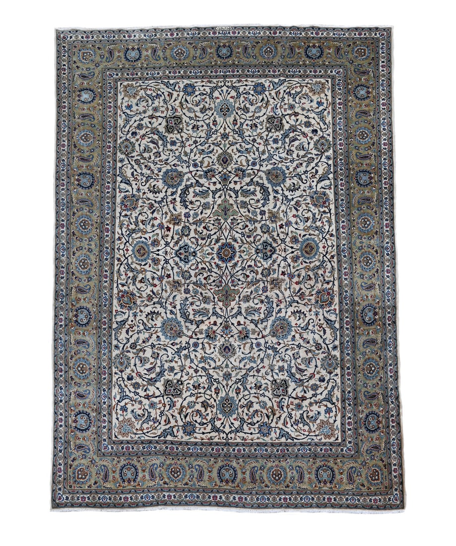 A KASHAN CARPET, SIGNED BY MASTER WEAVER 'AFSHARI' (1 of 4)