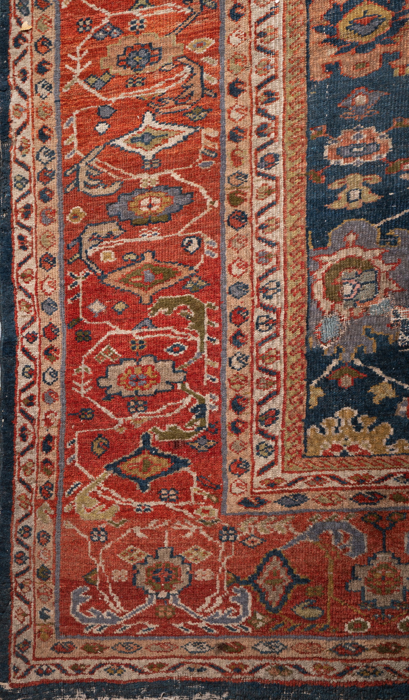 A LARGE MAHAL (SULTANABAD) BLUE GROUND CARPET - 3