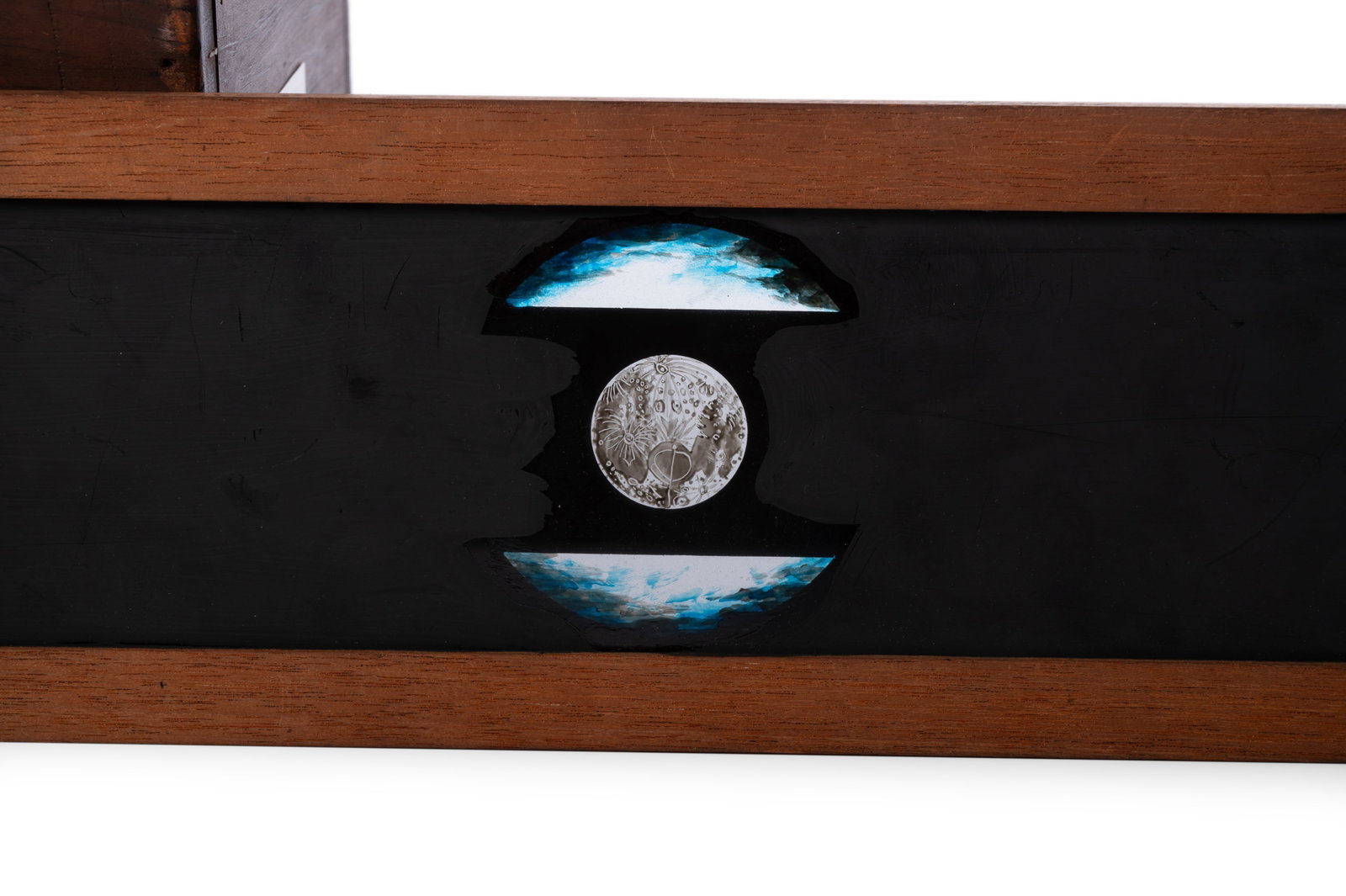 AN UNUSUAL CASED SET OF ENGLISH HAND PAINTED GLASS EDUCATIONAL ASTRONOMICAL MAGIC LANTERN SLIDES - 2