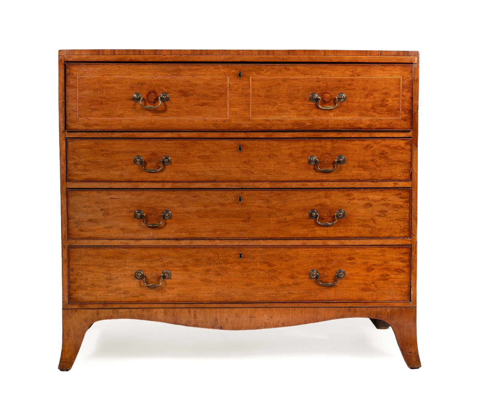 A GEORGE III MAHOGANY SECRETAIRE CHEST, LATE 18TH CENTURY (1 of 3)