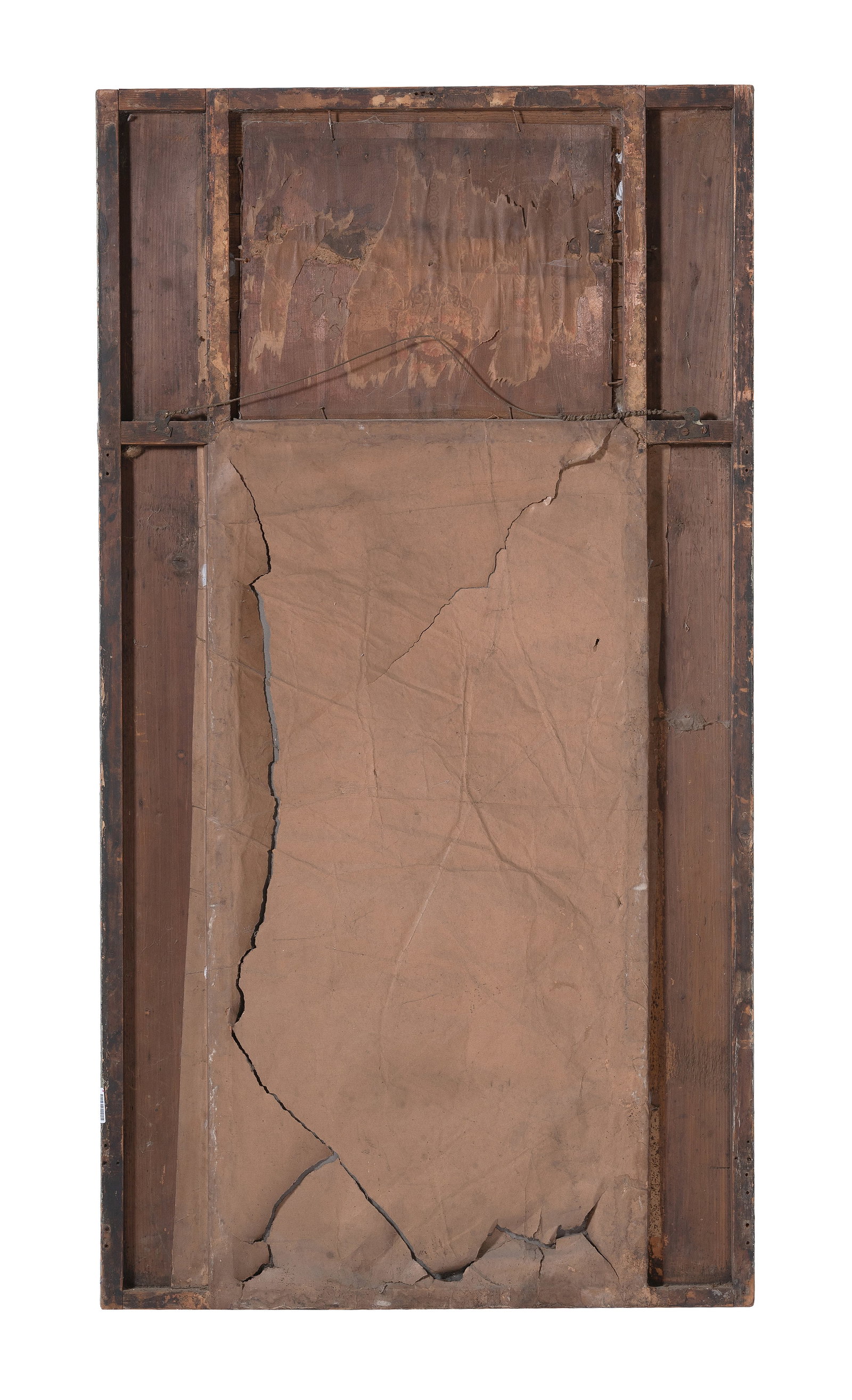 A GREEN PAINTED AND PART GILDED MIRROR, FRENCH, FIRST HALF 19TH CENTURY - 2
