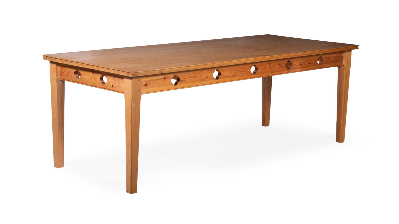 A PINE KITCHEN TABLE, BY GEORGE OAKES, LATE 20TH CENTURY (1 of 4)