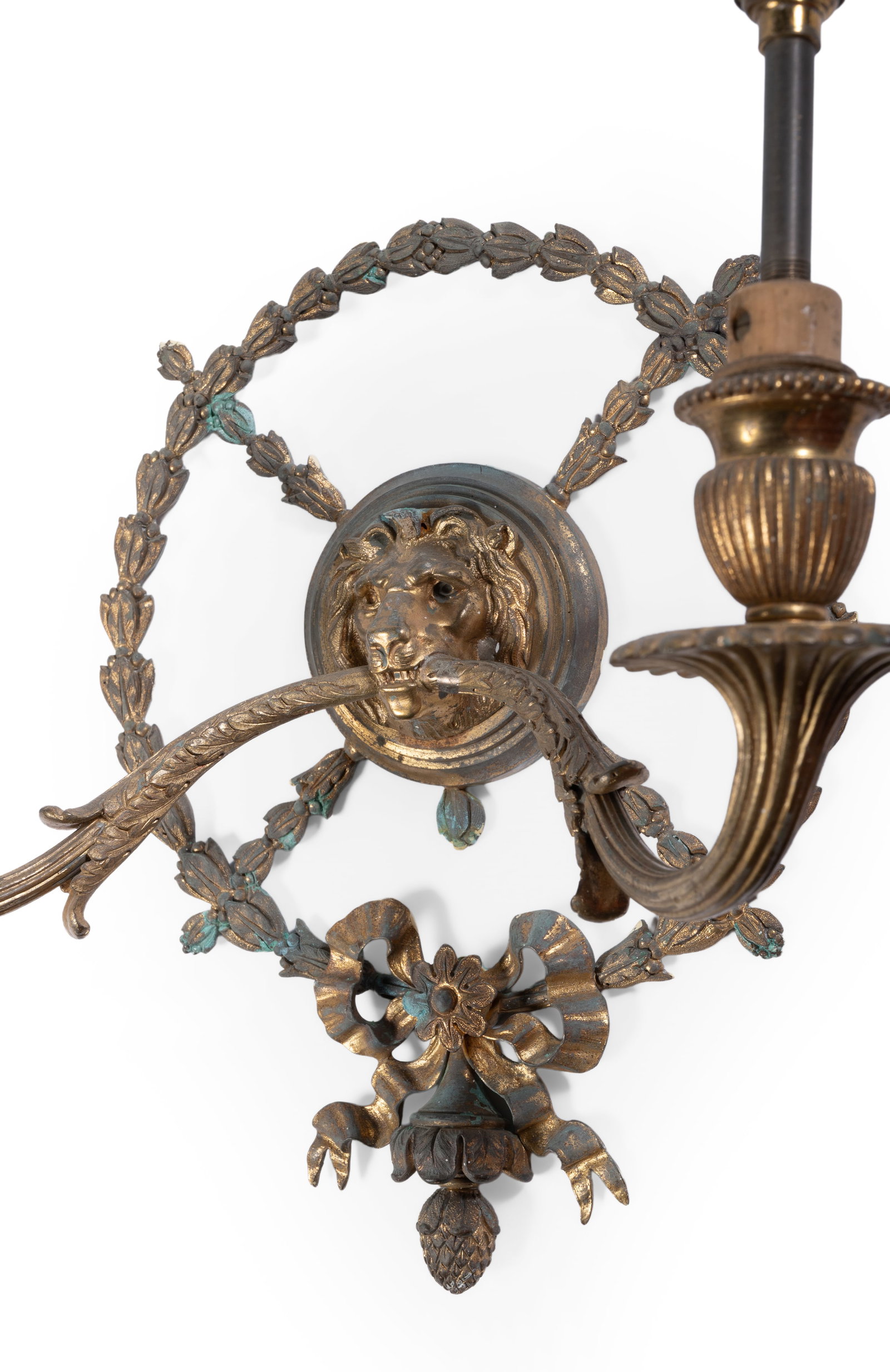 A SET OF FOUR REGENCY GILT BRONZE WALL LIGHTS, EARLY 19TH CENTURY - 2
