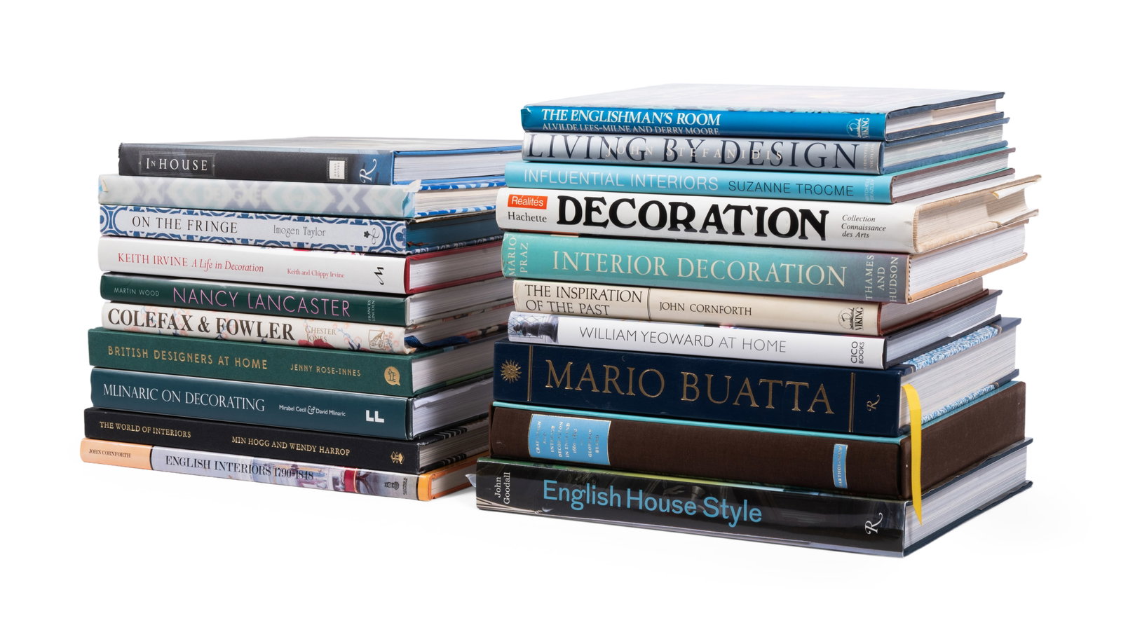 Ɵ A COLLECTION OF TWENTY HARDCOVER BOOKS RELATING TO INTERIOR DESIGN AND DECORATORS: Ɵ A COLLECTION OF TWENTY HARDCOVER BOOKS RELATING TO INTERIOR DESIGN AND DECORATORS (sold not subject to return) Condition Report Disclaimer