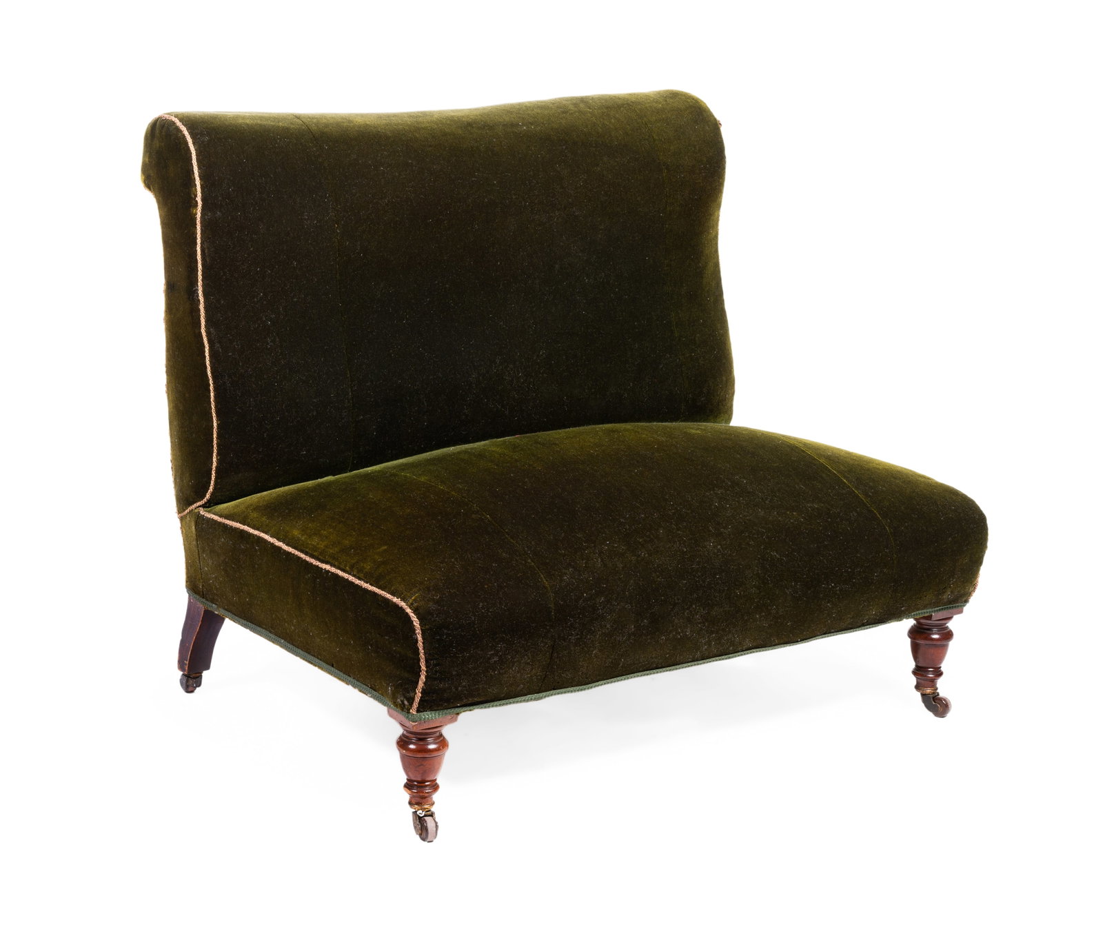 A VICTORIAN MAHOGANY SMALL SOFA, SECOND HALF 19TH CENTURY - 2