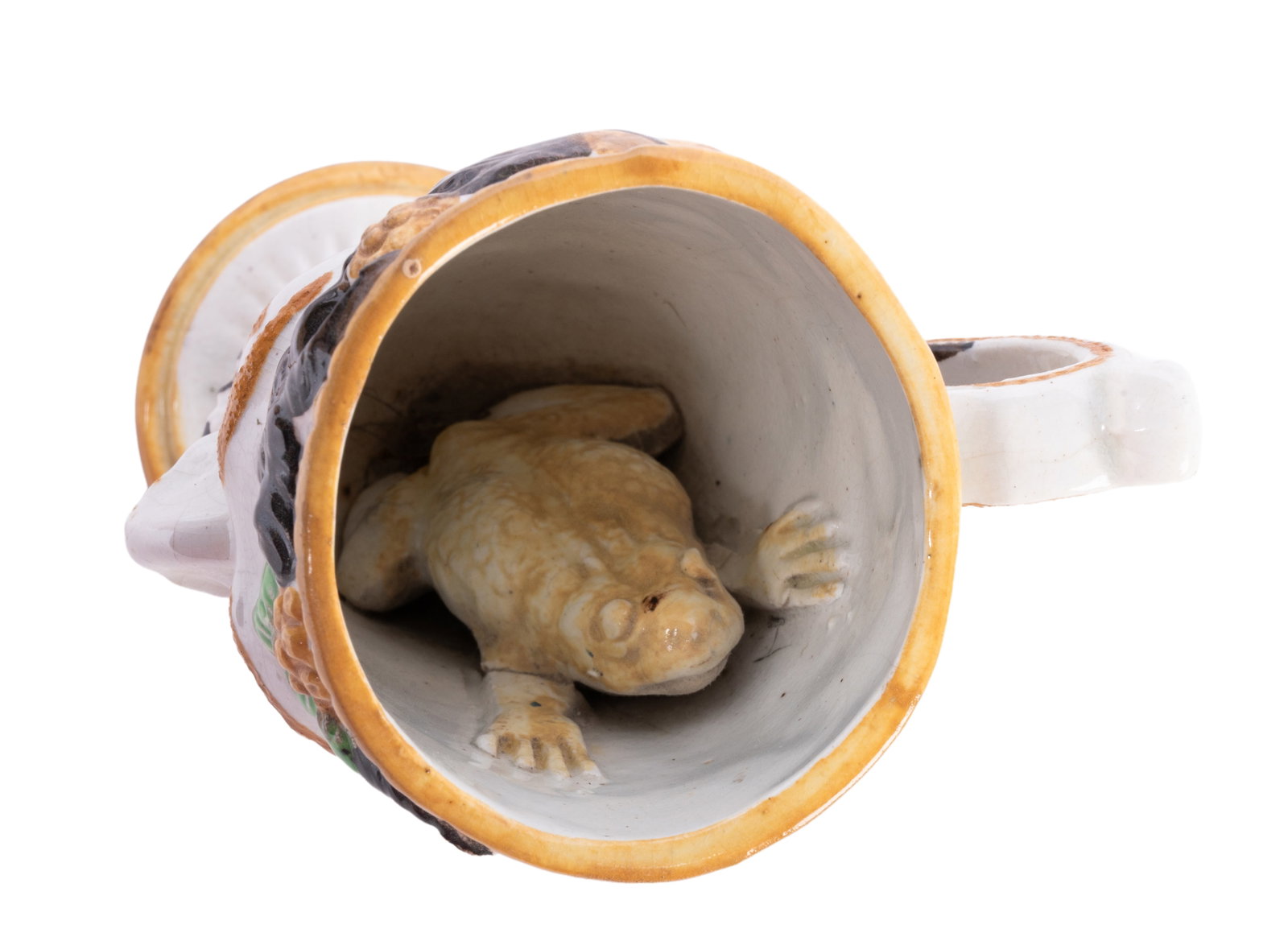 FIVE STAFFORDSHIRE POTTERY SATYR-MASK JUGS WITH FROG INSERTS, MID 19TH CENTURY - 2
