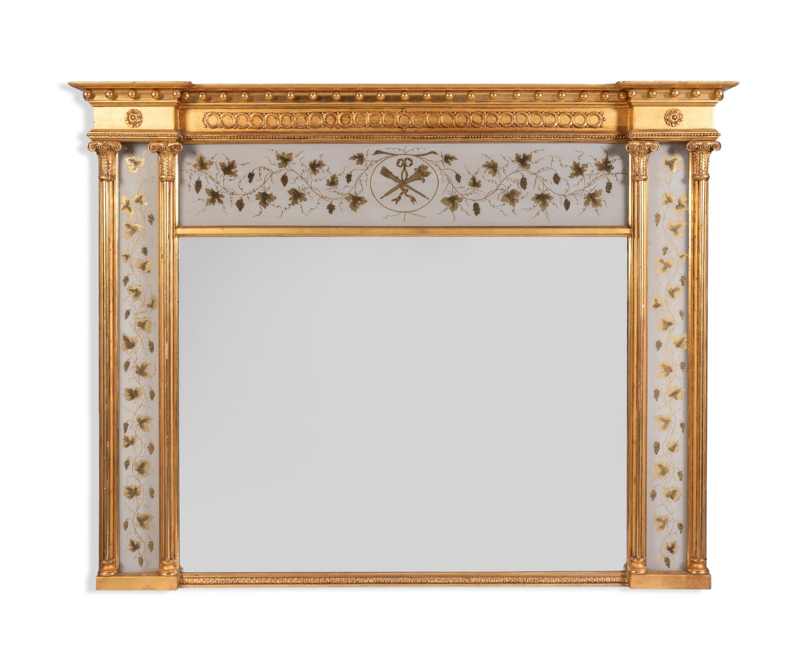 A GILTWOOD OVERMANTEL MIRROR, 19TH CENTURY AND LATER (1 of 3)