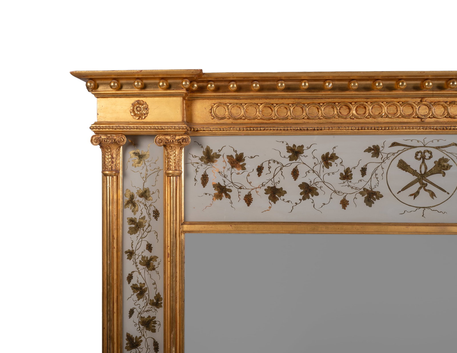 A GILTWOOD OVERMANTEL MIRROR, 19TH CENTURY AND LATER - 2