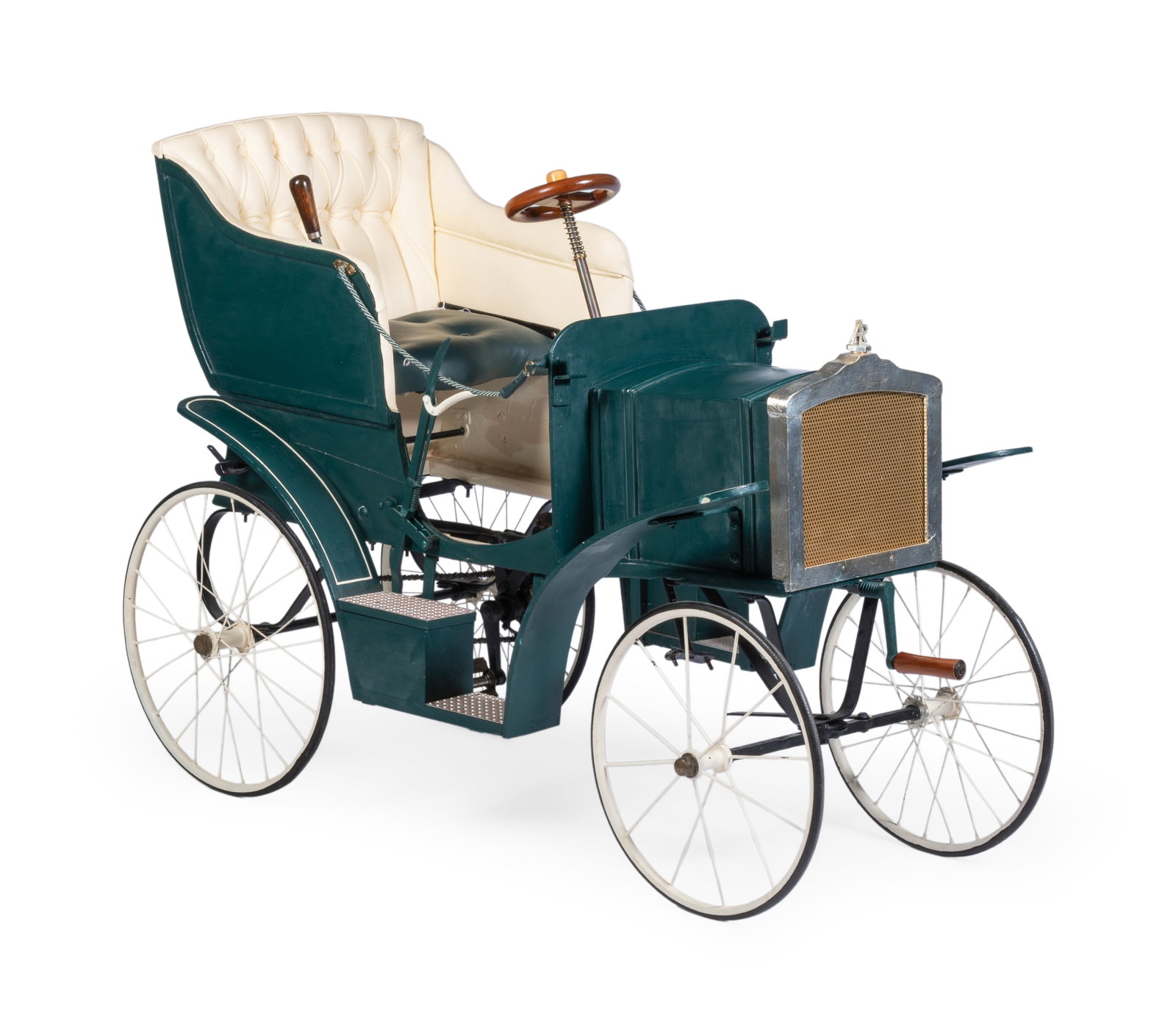 A CHILD'S PEDAL CAR, EARLY 20TH CENTURY: A CHILD'S PEDAL CAR EARLY 20TH CENTURY 98cm high, 115cm long, 67cm wide Provenance: Adams, Country House Collections at Townley Hall, 9 October 2023, lot 50 Condition Report: PLEASE NOTE: ALL LOTS