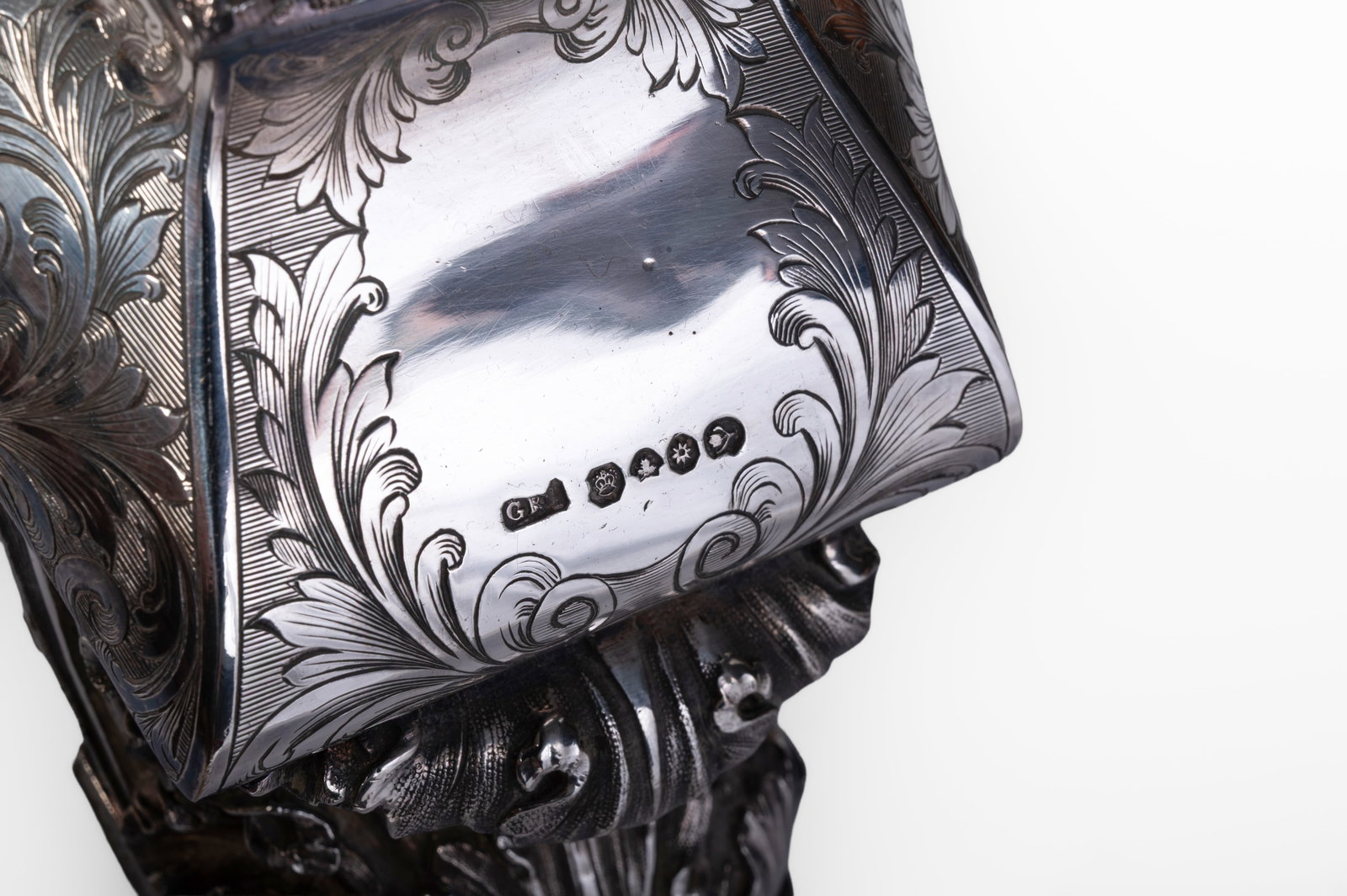 A CASED VICTORIAN ELECTROPLATED CANDELABRUM OR EPERGNE, CIRCA 1855 - 5