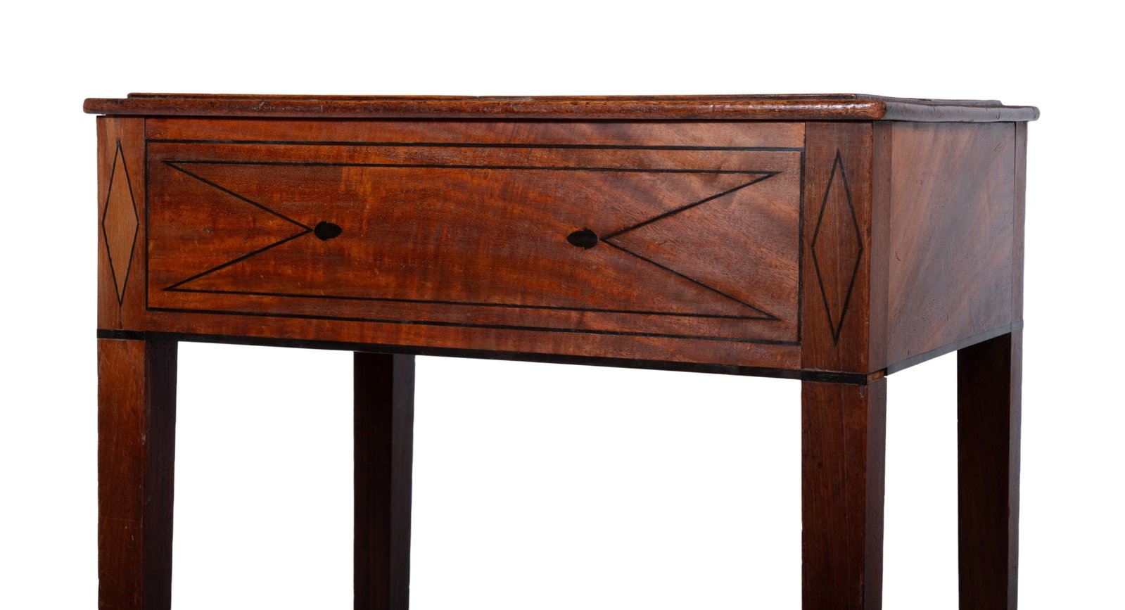 A GEORGE III LINE INLAID MAHOGANY SIDE TABLE, EARLY 19TH CENTURY - 2