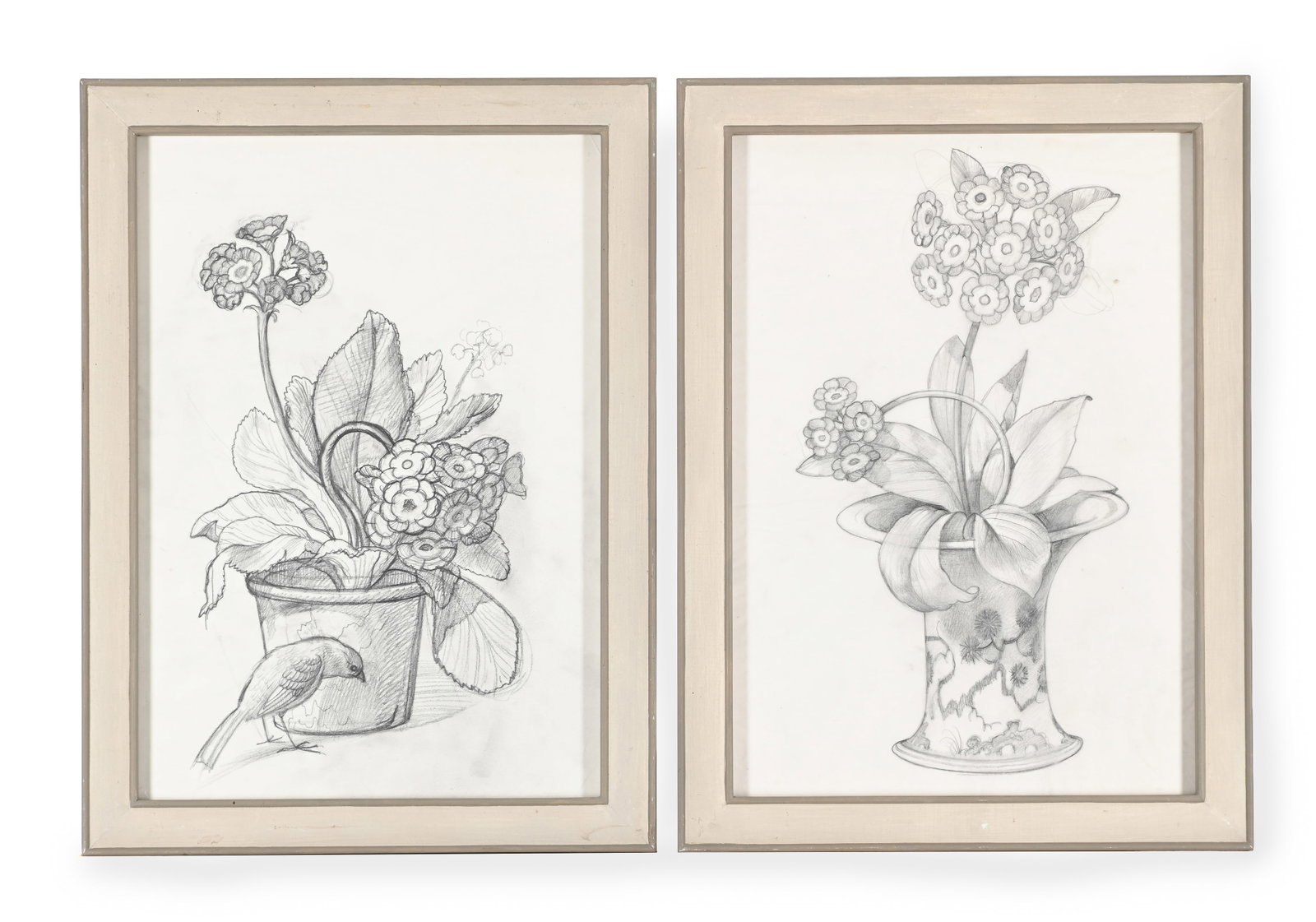 λ GEORGE OAKES (BRITISH 1927-2017), THREE PREPARATORY SKETCHES OF FLOWER DESIGNS - 2