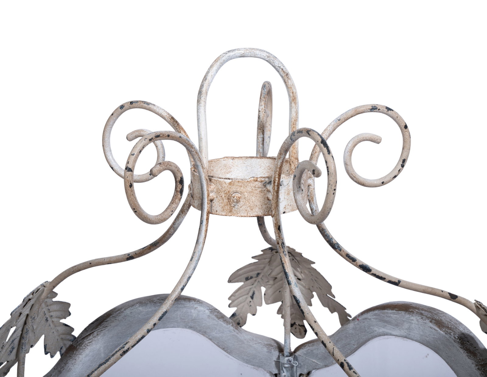 A PAINTED AND LIME WASHED WOOD HALL LANTERN, 20TH CENTURY - 3