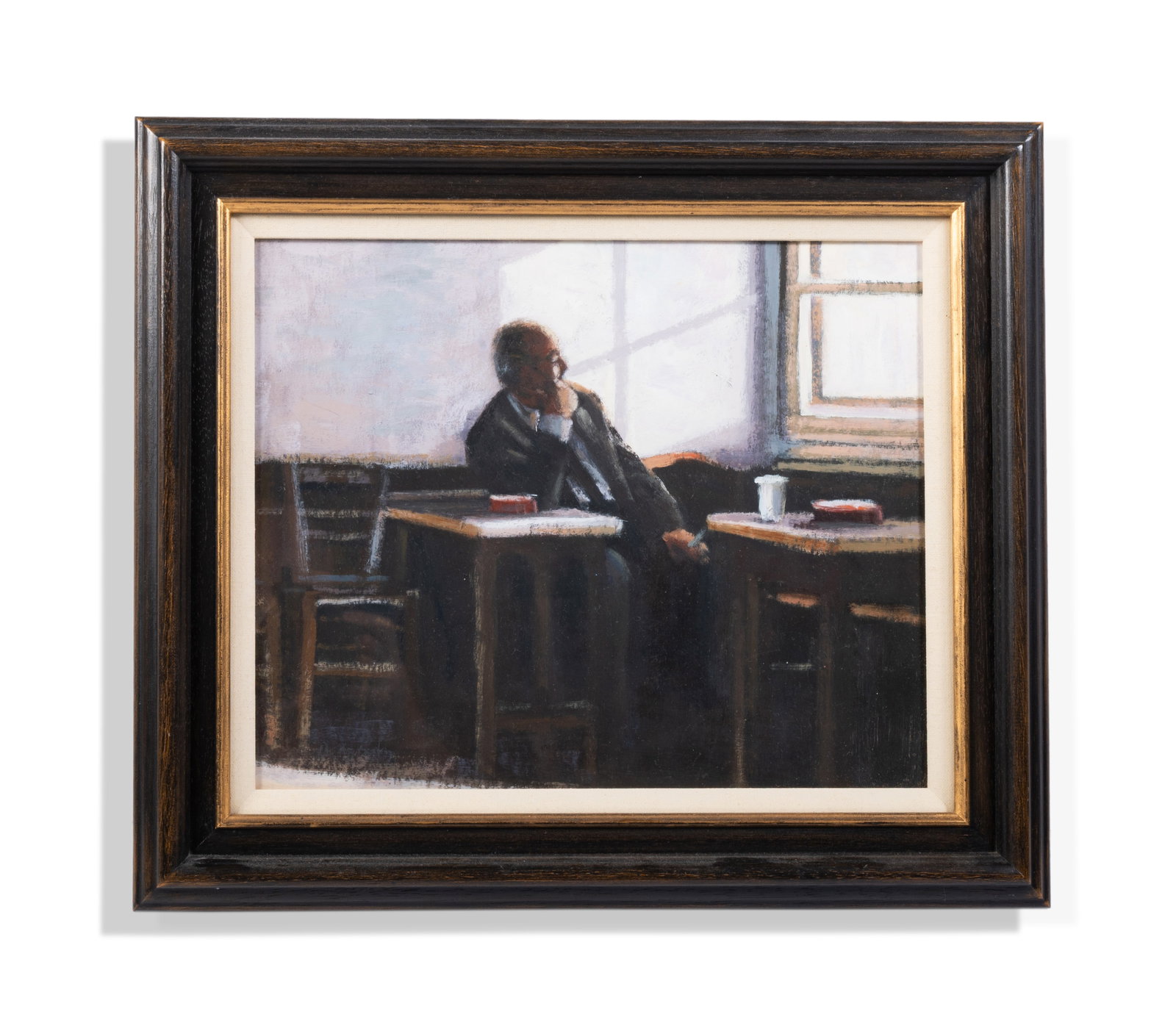 λ CLIVE MCCARTNEY (BRITISH B. 1960), A MAN SEATED IN A CAFÉ: λ CLIVE MCCARTNEY (BRITISH B. 1960) A MAN SEATED IN A CAFÉ