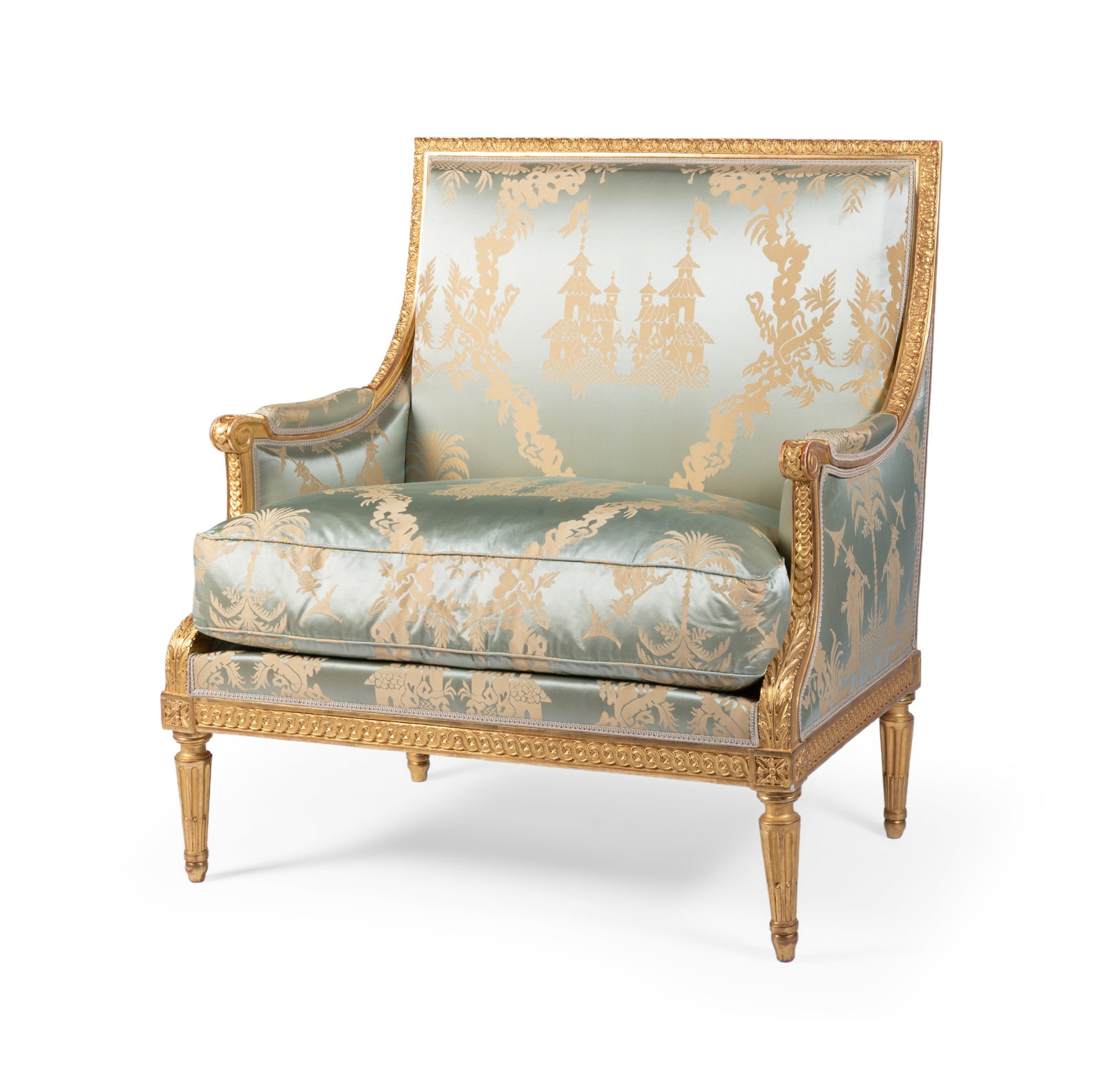A LOUIS XVI GILTWOOD CANAPE, BY HENRI JACOB, LATE 18TH CENTURY - 2