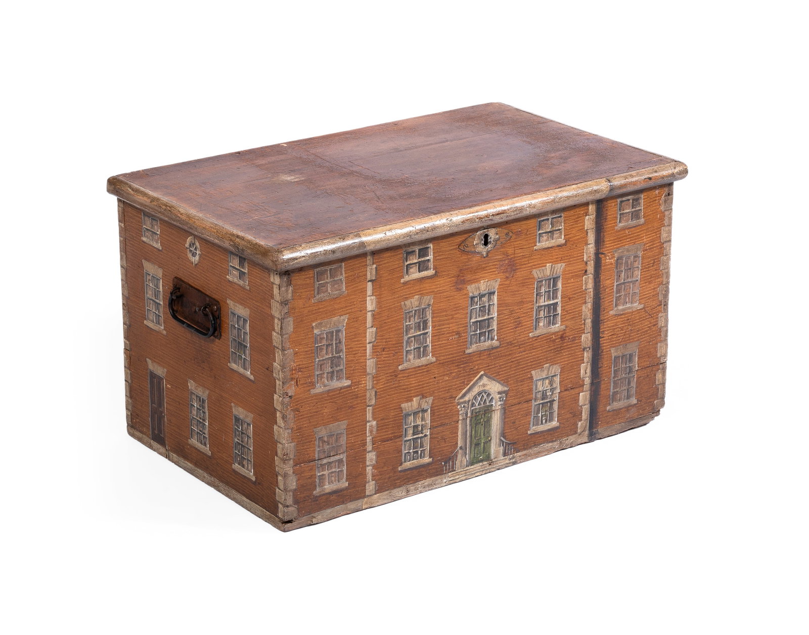 A PAINTED 'COUNTRY HOUSE' BOX OR TRUNK, 19TH CENTURY AND LATER (1 of 2)