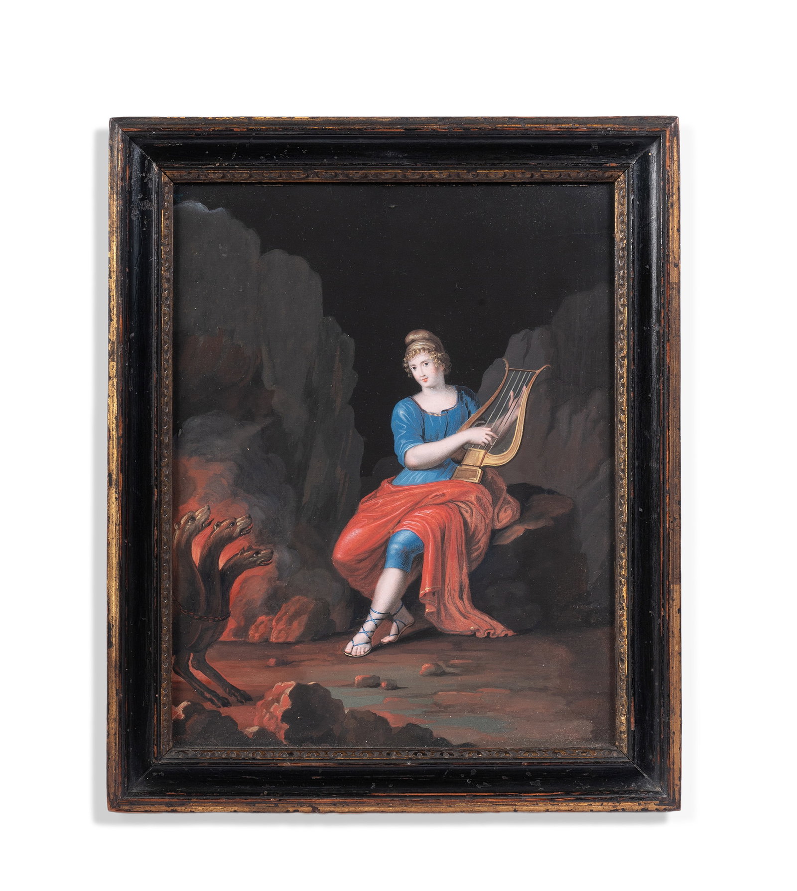 CONTINENTAL SCHOOL (19TH CENTURY), ORPHEUS AND CERBERUS: CONTINENTAL SCHOOL (19TH CENTURY) ORPHEUS AND CERBERUS Gouache 32 x 25cm (12½ x 9¾in.) Condition Report Disclaimer