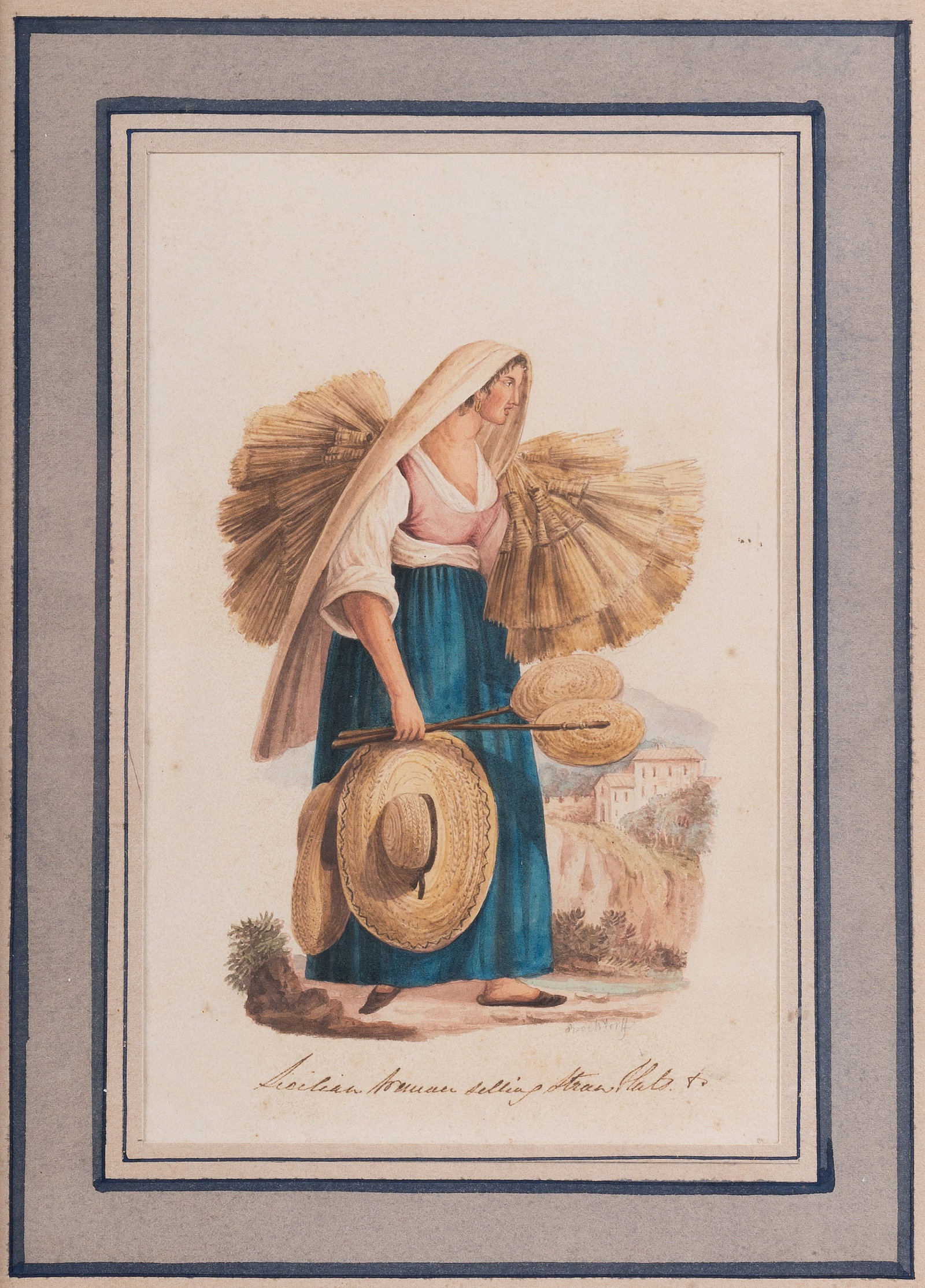 CHARLES FREDERICK DE BROCKTORFF (GERMAN 1775-1850), THREE ITALIAN FIGURE STUDIES - 5