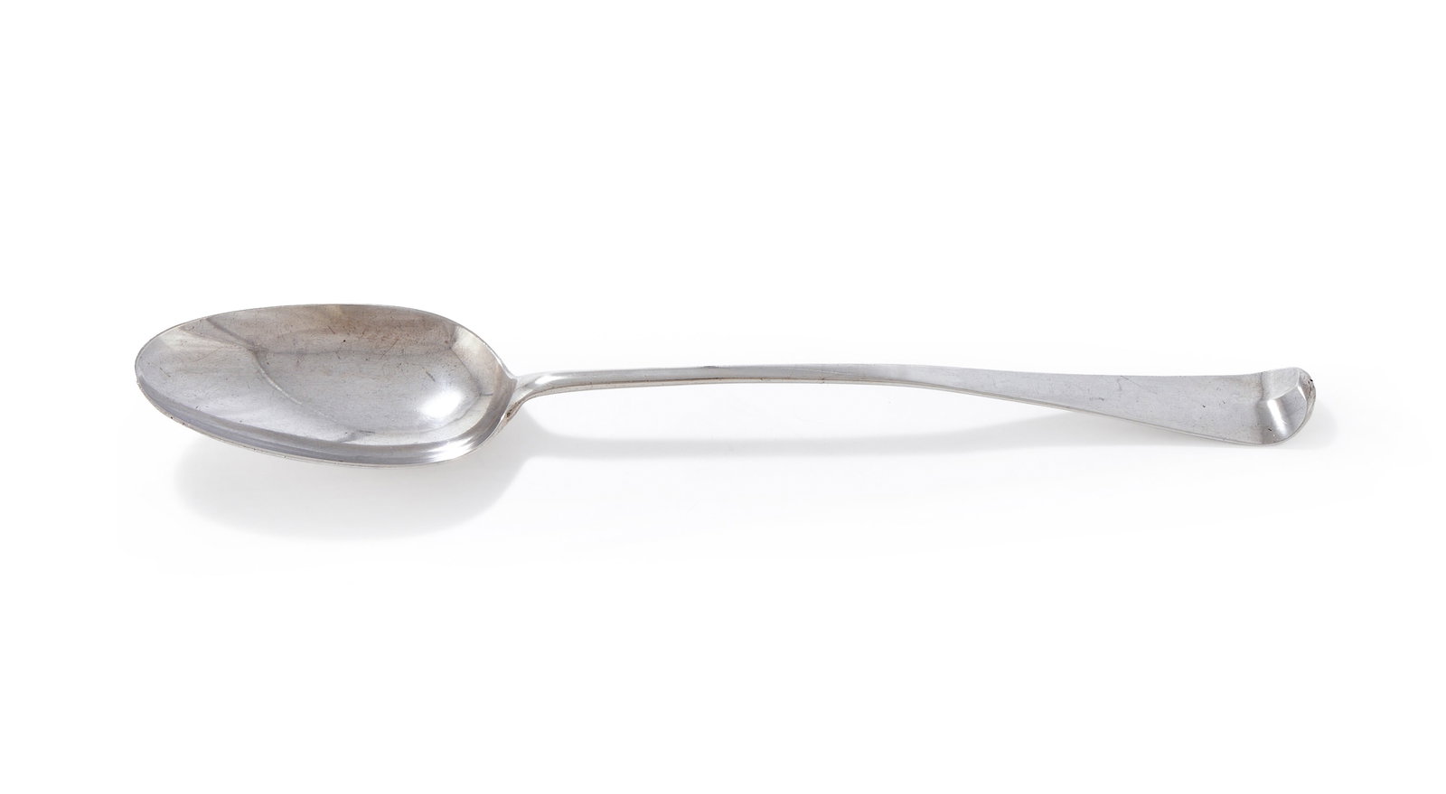 A GEORGE III SILVER HANOVERIAN PATTERN BASTING SPOON, THOMPSON DAVIS, LONDON 1761 (1 of 3)